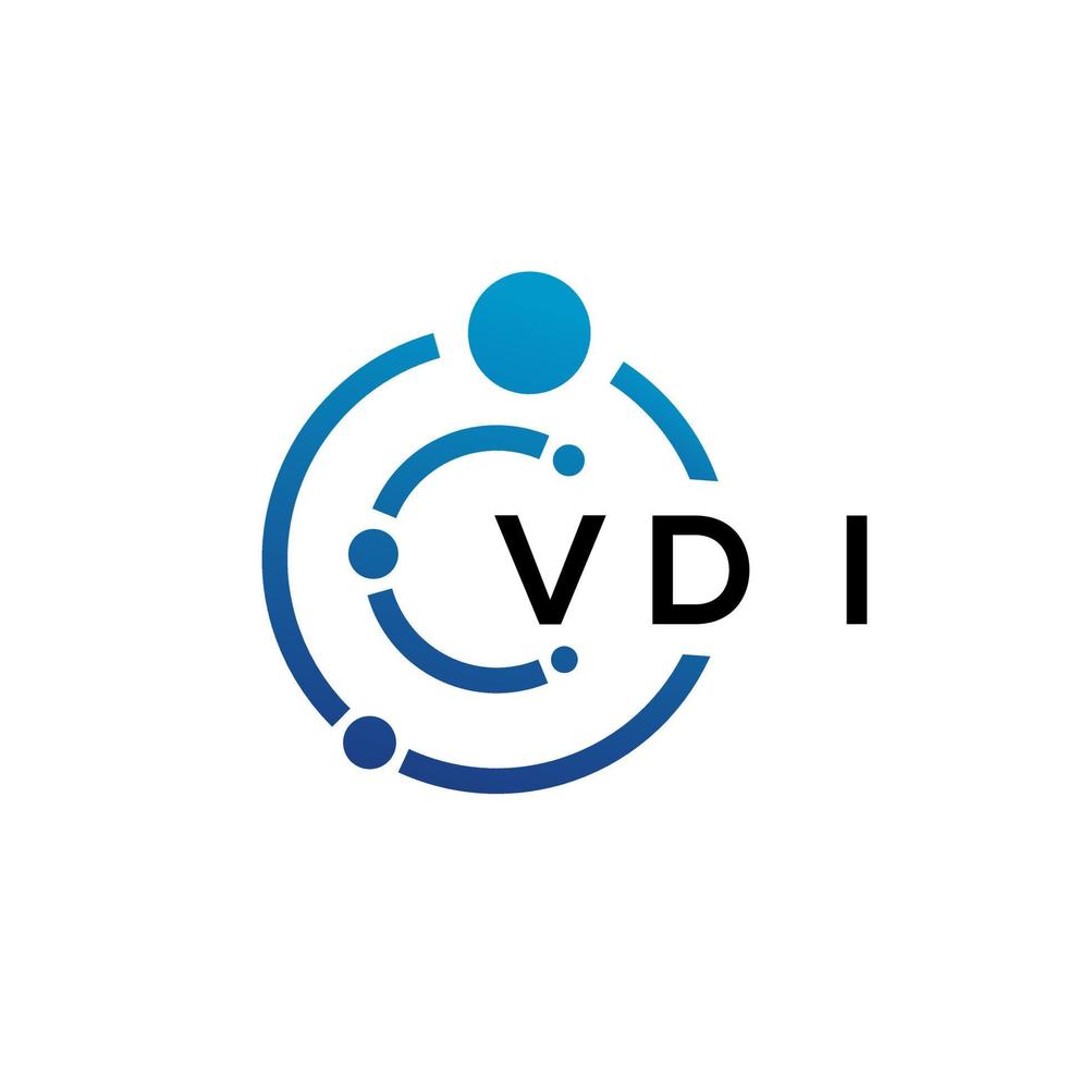 diseño de logotipo de tecnología de letra vdi sobre fondo blanco. vdi creative initials letter it concepto de logotipo. diseño de letras vdi. vector