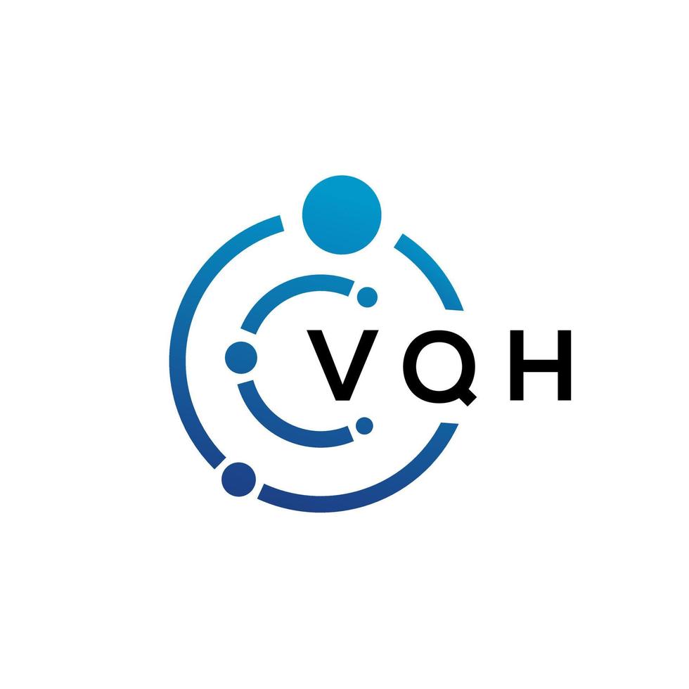 VQH letter technology logo design on white background. VQH creative initials letter IT logo concept. VQH letter design. vector
