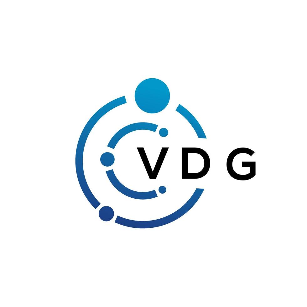 diseño de logotipo de tecnología de letra vdg sobre fondo blanco. vdg creative initials letter it concepto de logotipo. diseño de letras vdg. vector