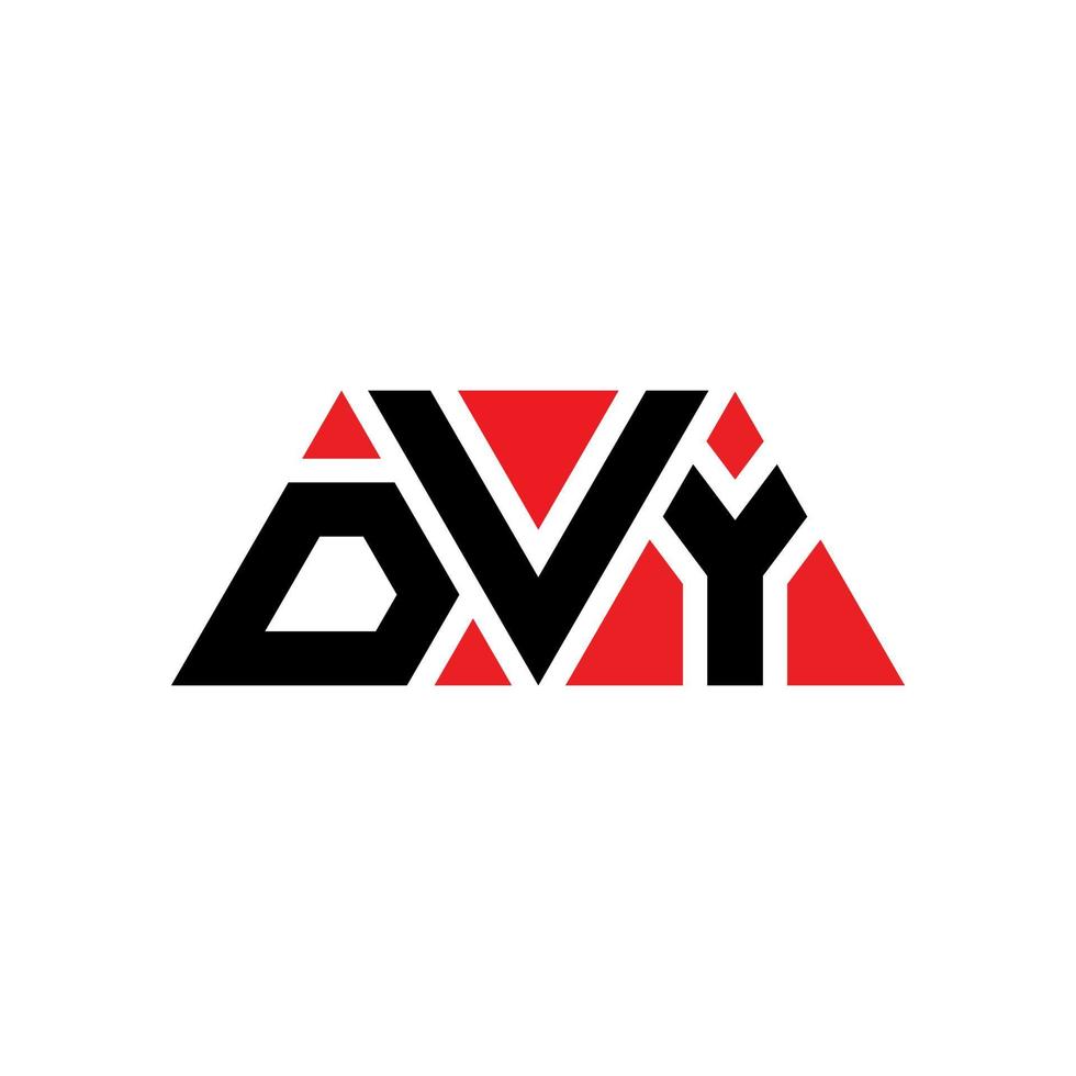 diseño de logotipo de letra de triángulo dvy con forma de triángulo. monograma de diseño de logotipo de triángulo dvy. plantilla de logotipo de vector de triángulo dvy con color rojo. logotipo triangular dvy logotipo simple, elegante y lujoso. dvy