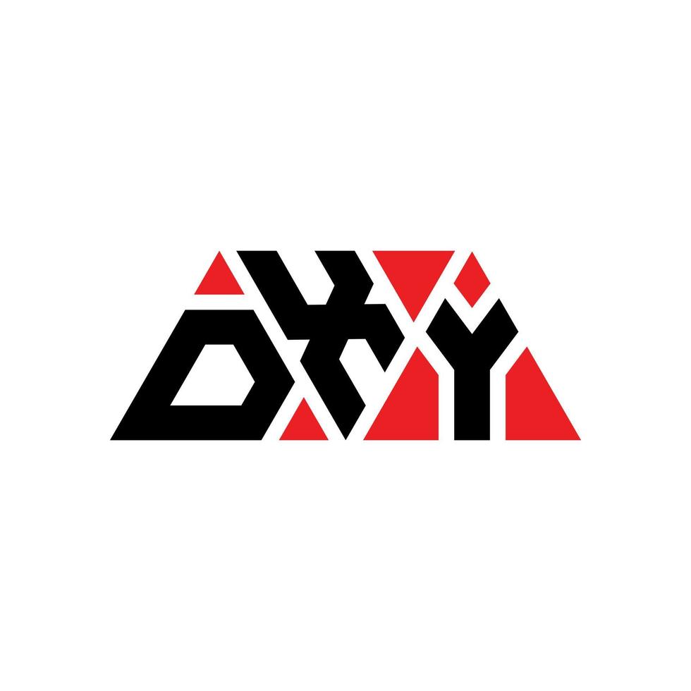 diseño de logotipo de letra de triángulo dxy con forma de triángulo. monograma de diseño de logotipo de triángulo dxy. plantilla de logotipo de vector de triángulo dxy con color rojo. logotipo triangular dxy logotipo simple, elegante y lujoso. dxy