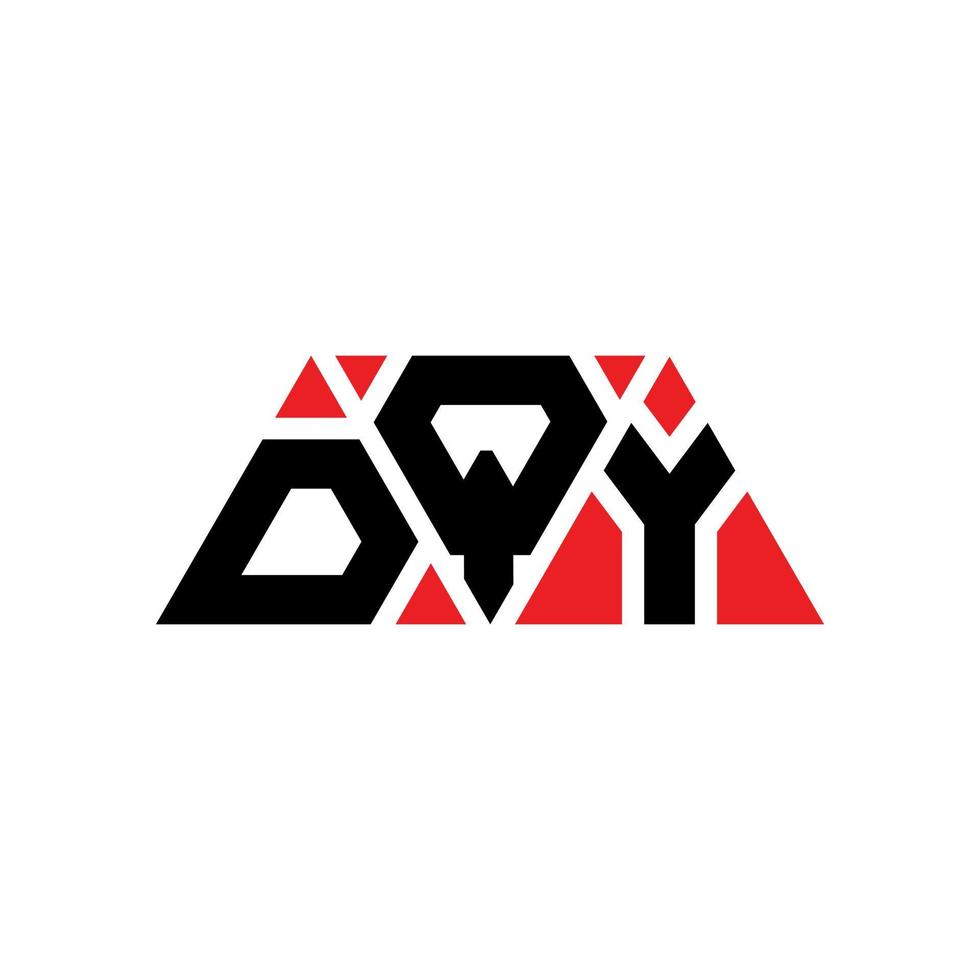 diseño de logotipo de letra triangular dqy con forma de triángulo. monograma de diseño de logotipo de triángulo dqy. plantilla de logotipo de vector de triángulo dqy con color rojo. logotipo triangular dqy logotipo simple, elegante y lujoso. dqy