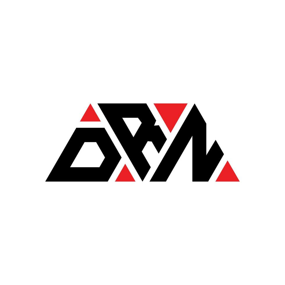 diseño de logotipo de letra de triángulo drn con forma de triángulo. monograma de diseño de logotipo de triángulo drn. plantilla de logotipo de vector de triángulo drn con color rojo. logo triangular drn logo simple, elegante y lujoso. drn