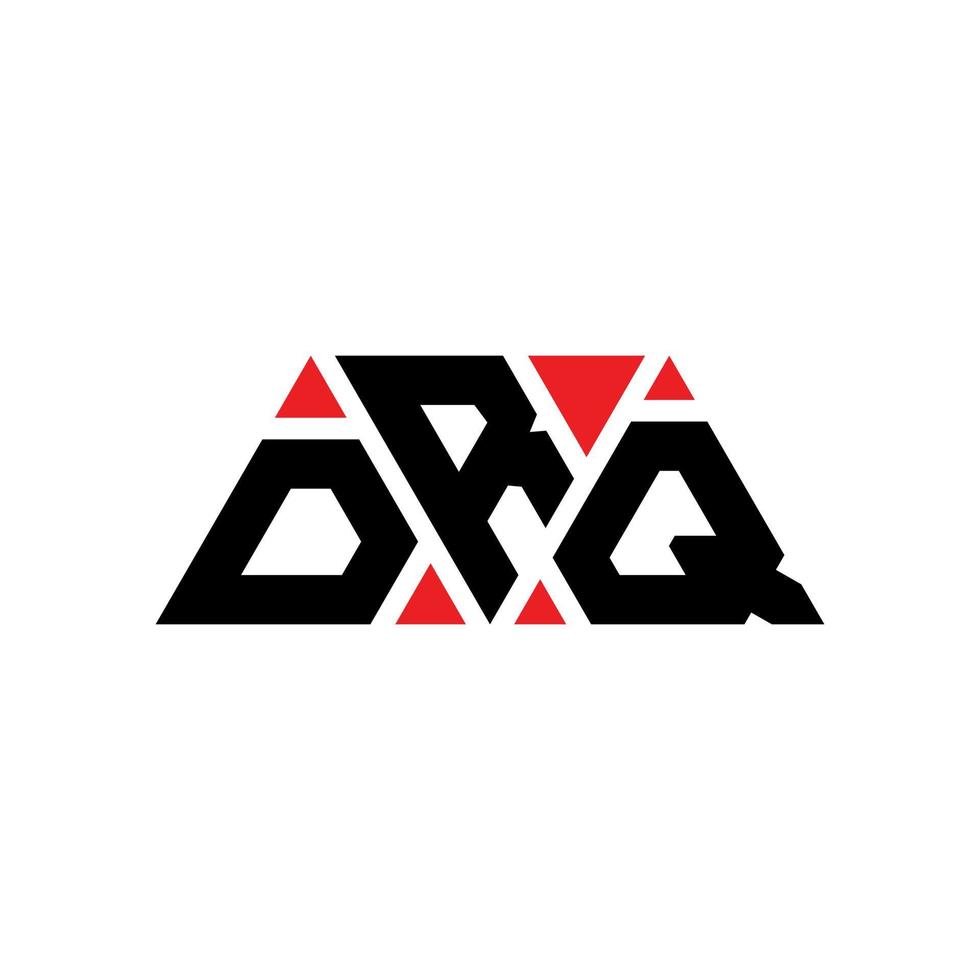 diseño de logotipo de letra de triángulo drq con forma de triángulo. monograma de diseño de logotipo de triángulo drq. plantilla de logotipo de vector de triángulo drq con color rojo. logo triangular drq logo simple, elegante y lujoso. drq