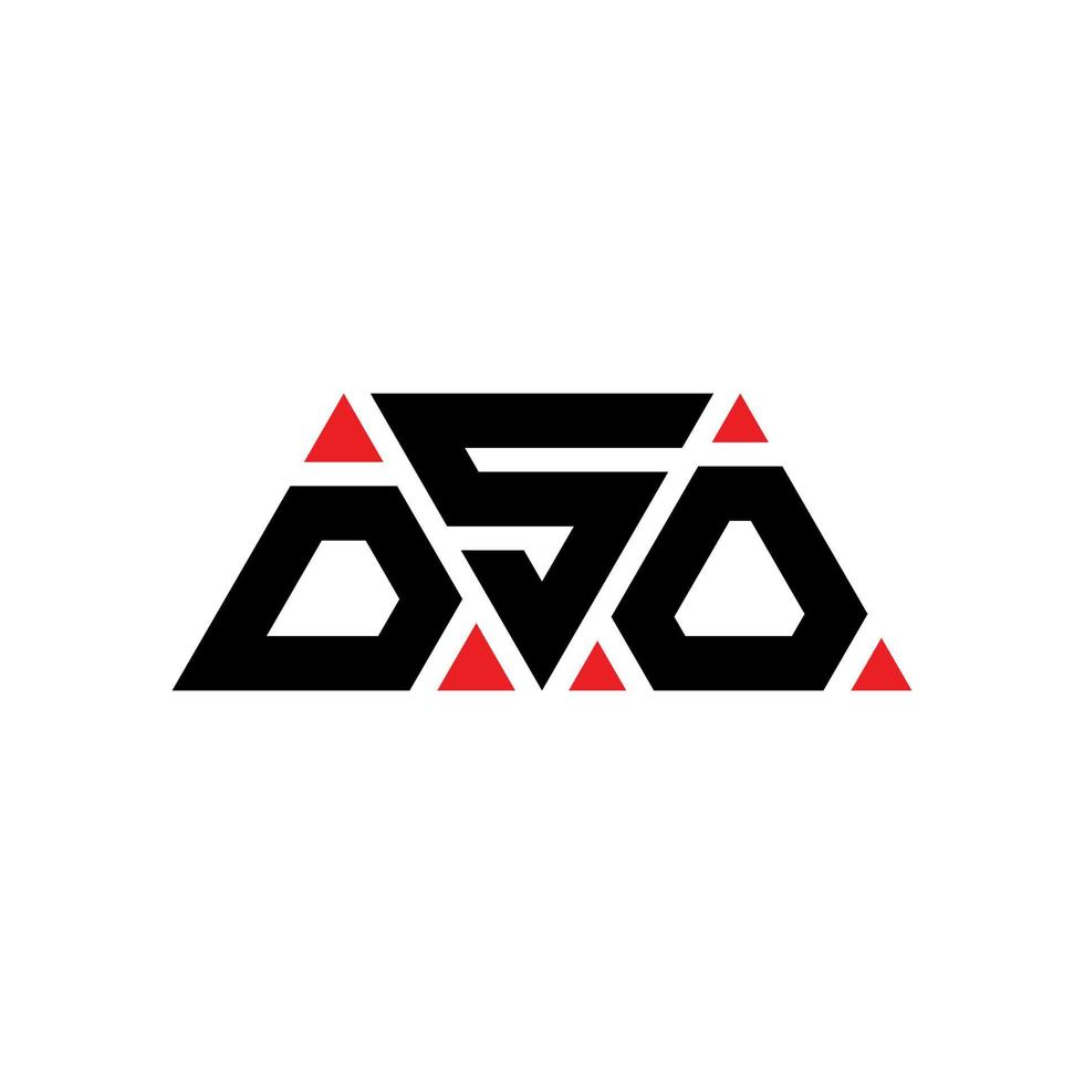 diseño de logotipo de letra triangular dso con forma de triángulo. monograma de diseño de logotipo de triángulo dso. plantilla de logotipo de vector de triángulo dso con color rojo. logotipo triangular dso logotipo simple, elegante y lujoso. dso