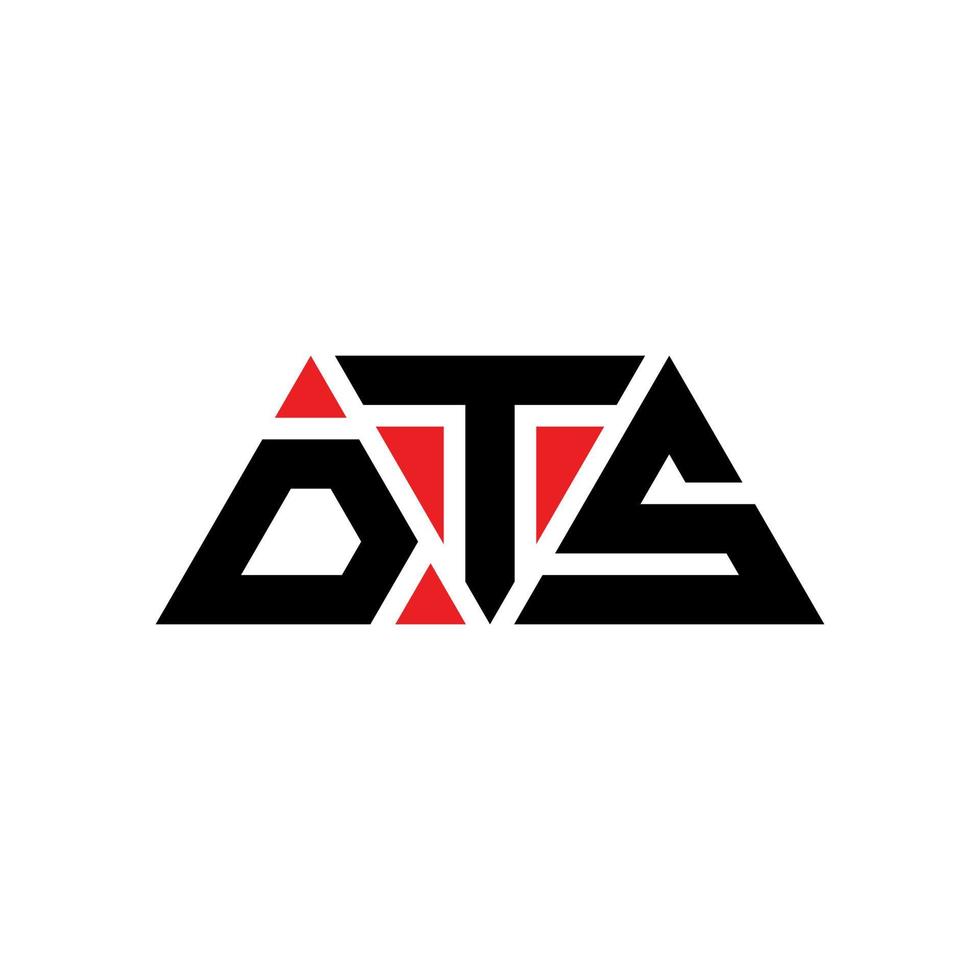 DTS triangle letter logo design with triangle shape. DTS triangle logo design monogram. DTS triangle vector logo template with red color. DTS triangular logo Simple, Elegant, and Luxurious Logo. DTS