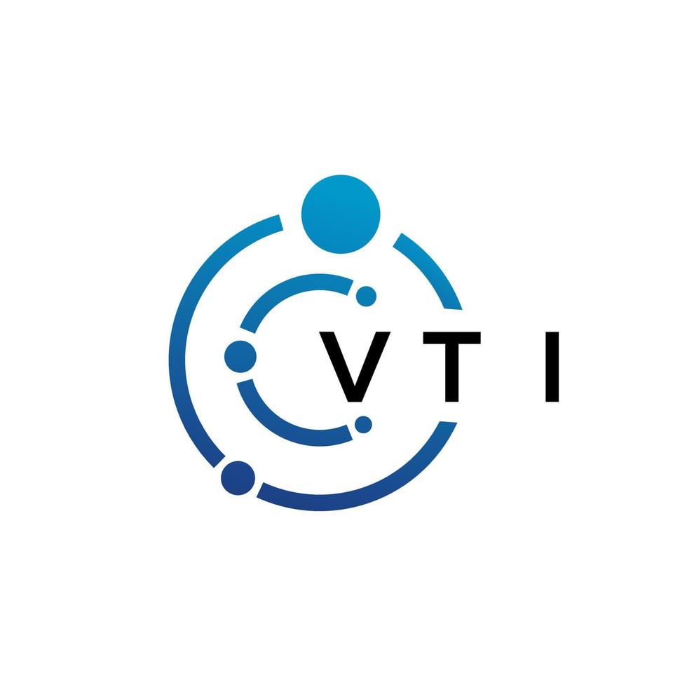 diseño de logotipo de tecnología de letras vti sobre fondo blanco. vti creative initials letter it logo concepto. diseño de letras vti. vector