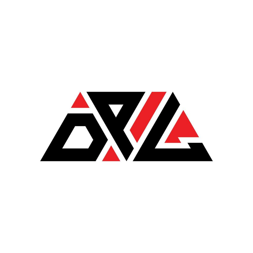 diseño de logotipo de letra triangular dpl con forma de triángulo. monograma de diseño de logotipo de triángulo dpl. plantilla de logotipo de vector de triángulo dpl con color rojo. logo triangular dpl logo simple, elegante y lujoso. dpl