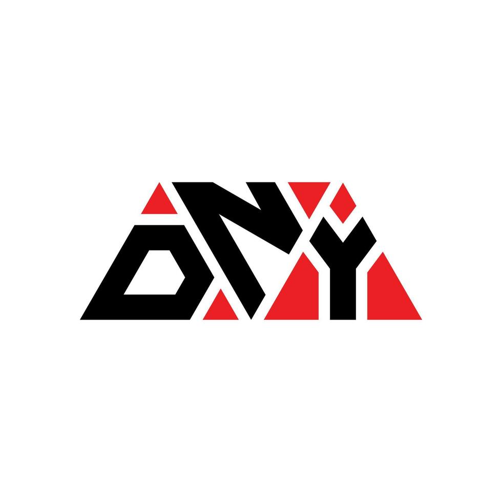 diseño de logotipo de letra de triángulo dny con forma de triángulo. monograma de diseño de logotipo de triángulo dny. plantilla de logotipo de vector de triángulo dny con color rojo. logotipo triangular dny logotipo simple, elegante y lujoso. dny