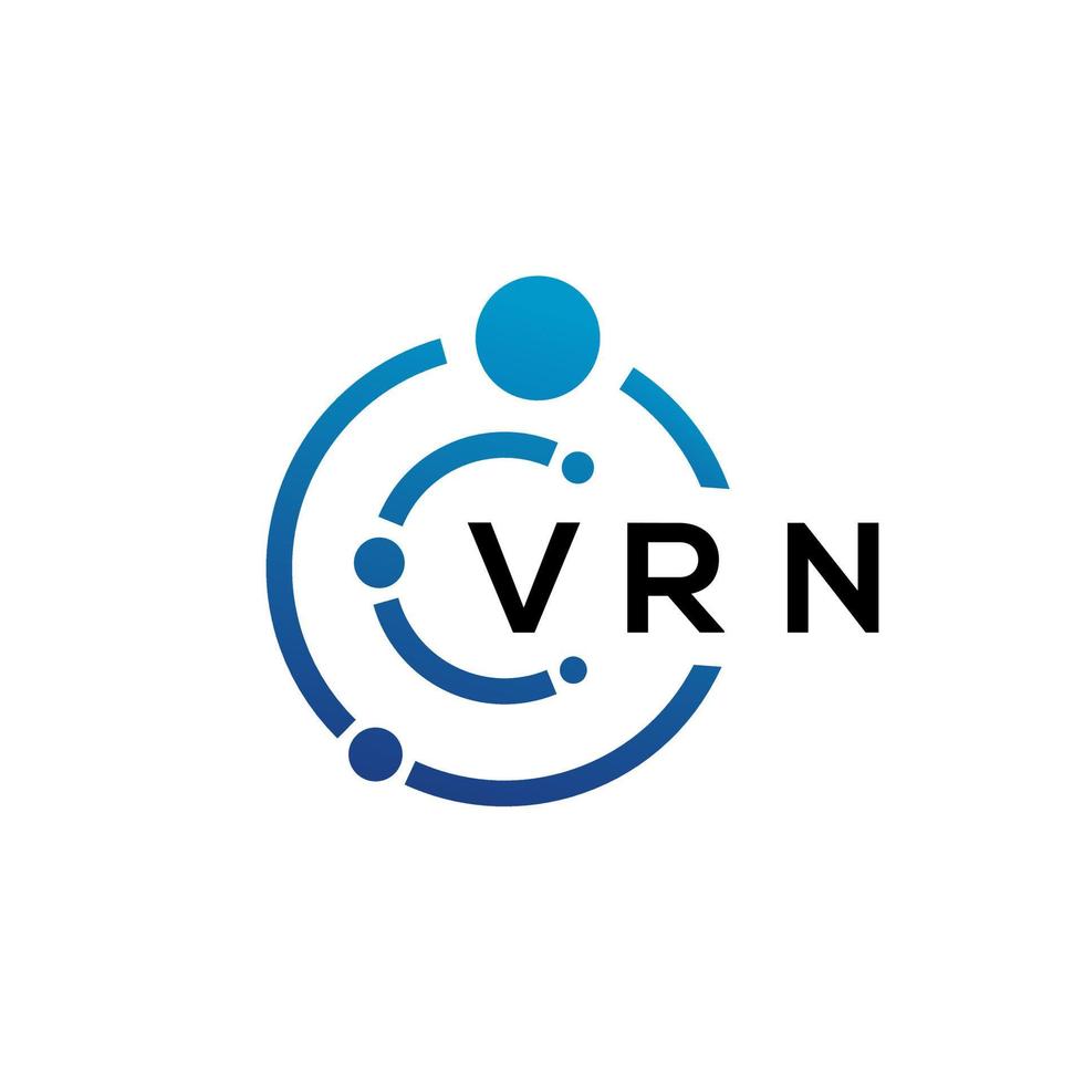 VRN letter technology logo design on white background. VRN creative initials letter IT logo concept. VRN letter design. vector