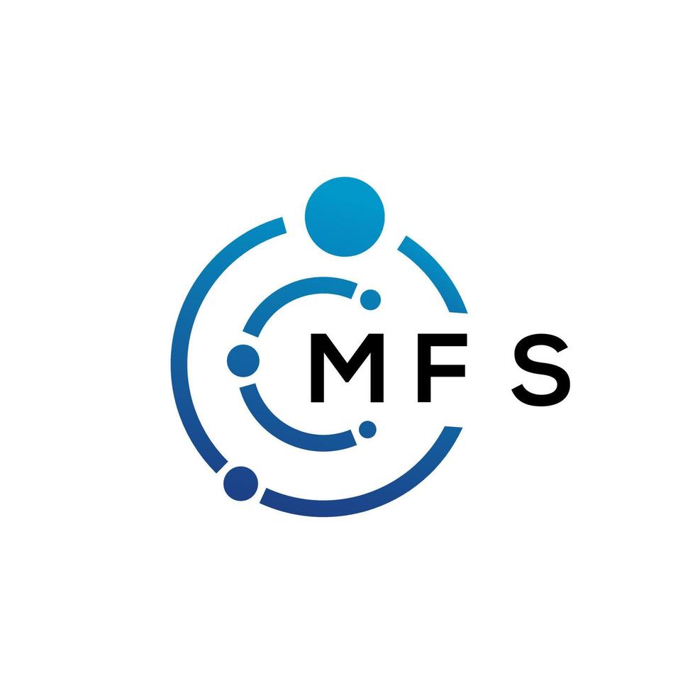 MFS letter technology logo design on white background. MFS creative initials letter IT logo concept. MFS letter design. vector