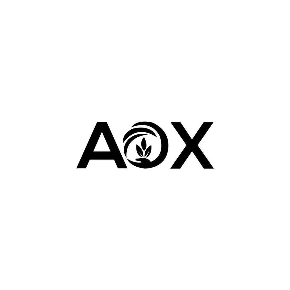 AOX letter logo design on WHITE background. AOX creative initials letter logo concept. AOX letter design. vector