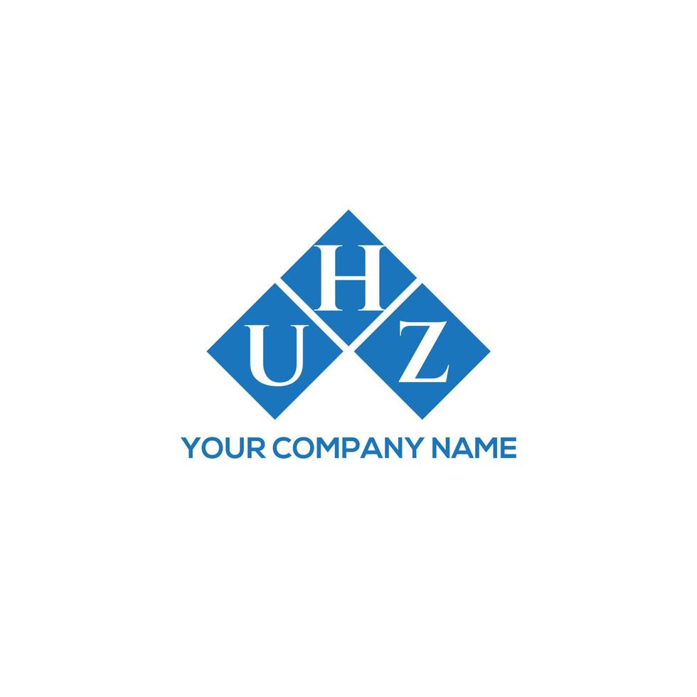 UHZ letter logo design on WHITE background. UHZ creative initials letter logo concept. UHZ letter design. vector