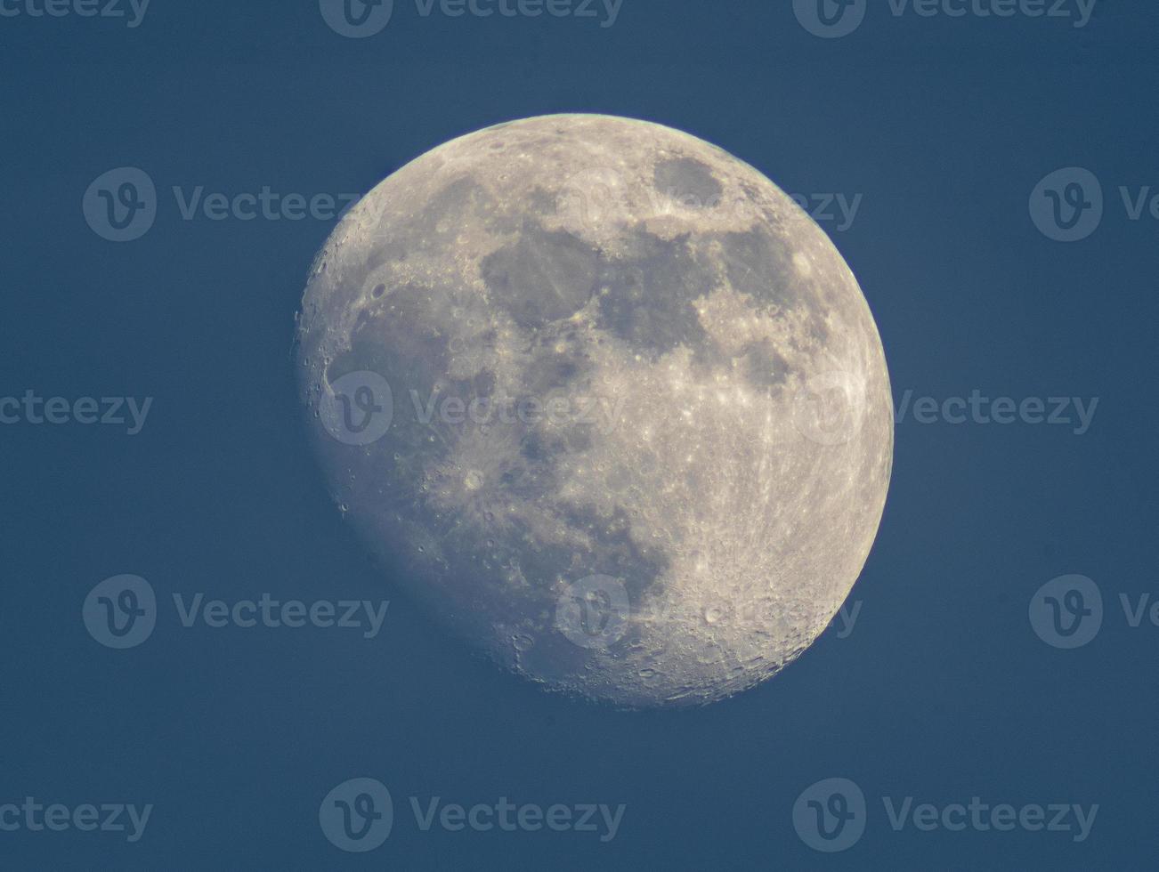 Waxing Gibbous Moon,The time before the full moon photo