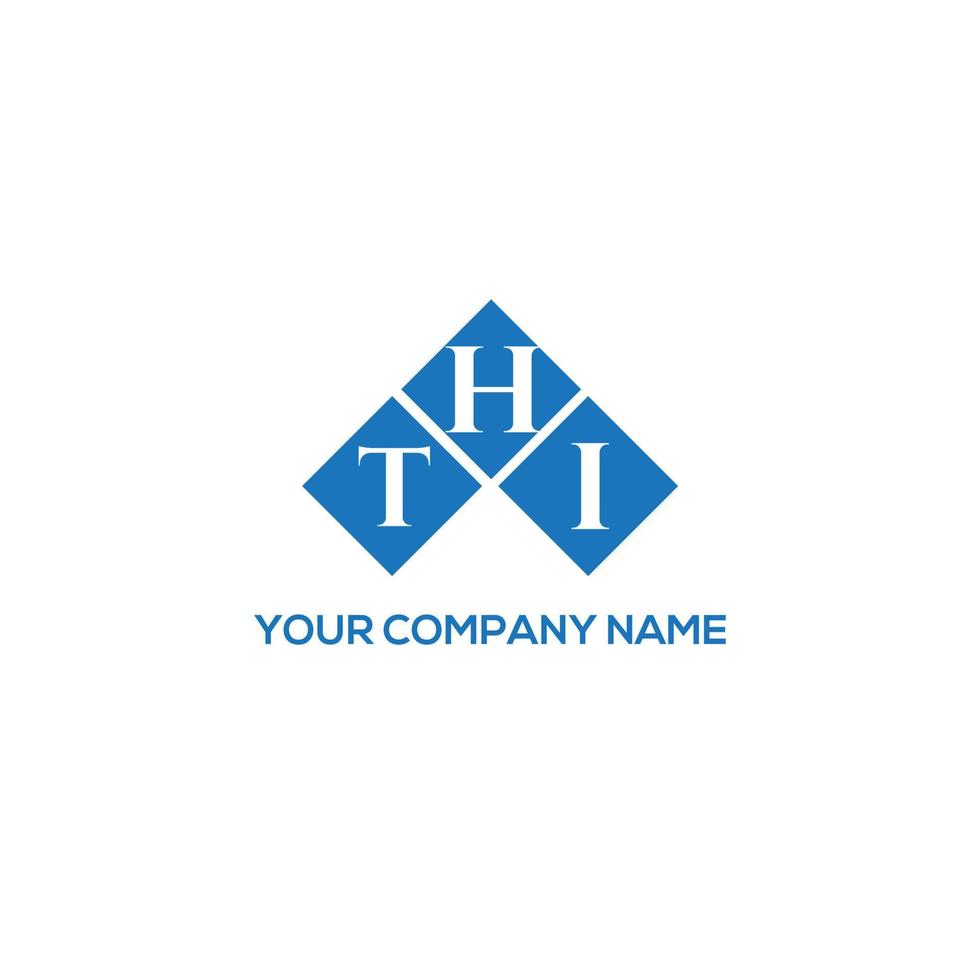 THI letter logo design on WHITE background. THI creative initials letter logo concept. THI letter design. vector