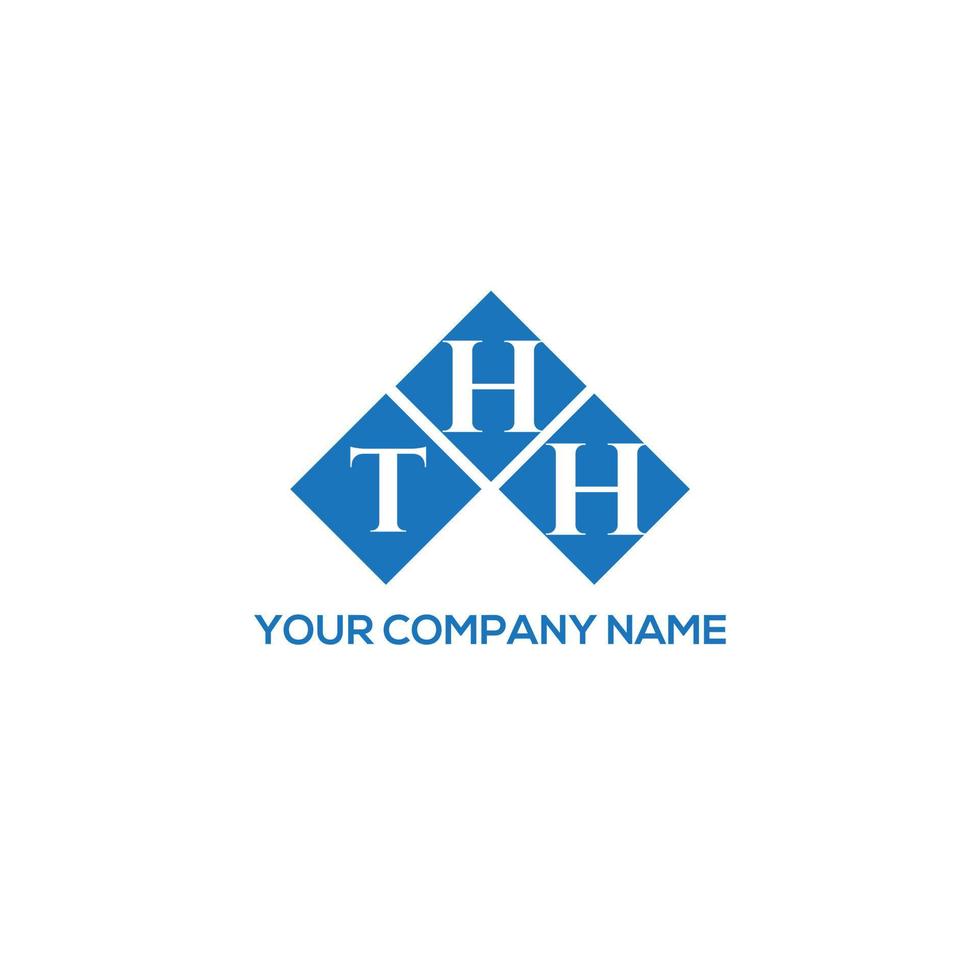 THH letter logo design on WHITE background. THH creative initials letter logo concept. THH letter design. vector