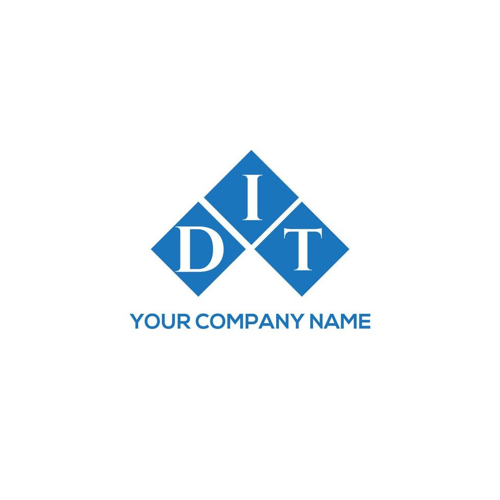 DIT letter logo design on WHITE background. DIT creative initials letter logo concept. DIT letter design. vector