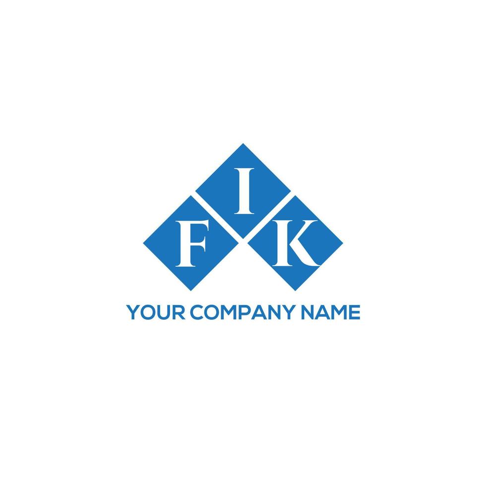 FIK letter logo design on WHITE background. FIK creative initials letter logo concept. FIK letter design. vector