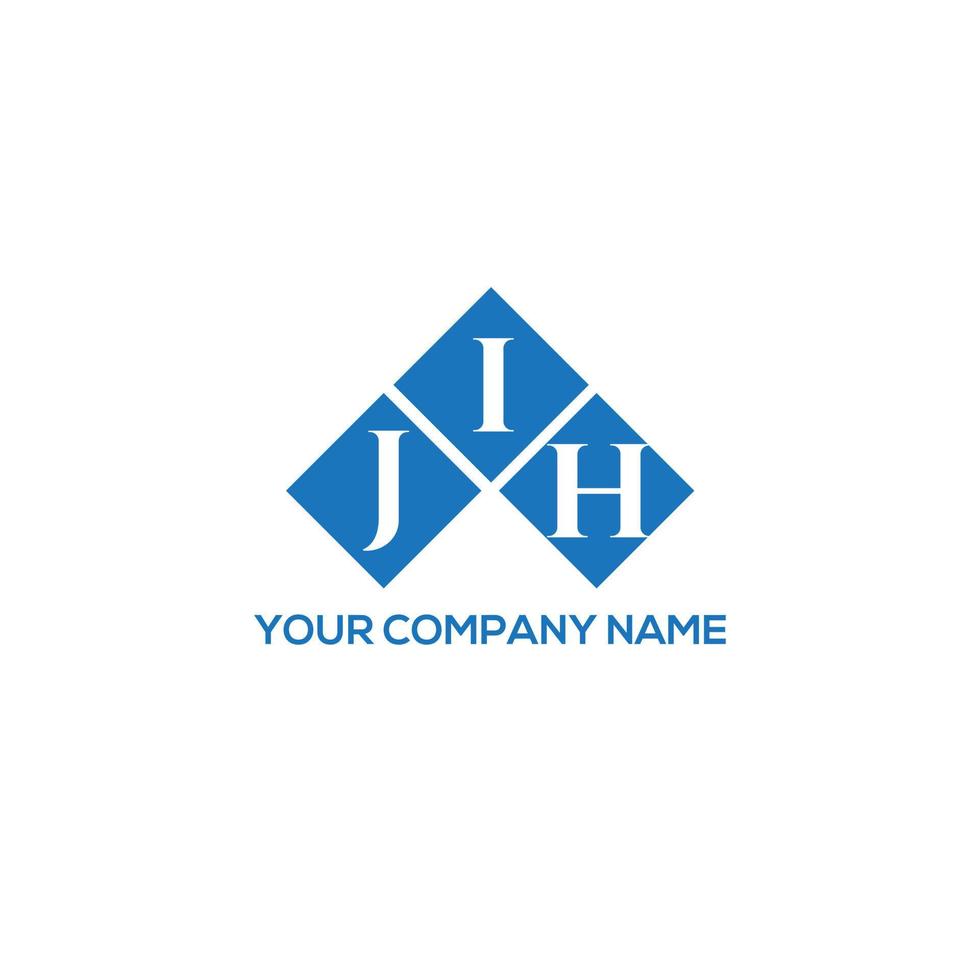 JIH letter logo design on WHITE background. JIH creative initials letter logo concept. JIH letter design. vector