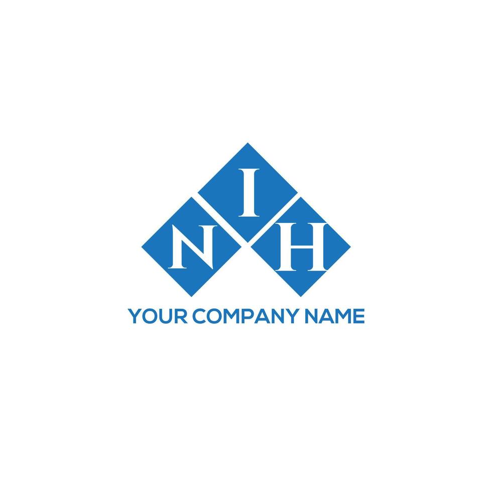 NIH letter logo design on WHITE background. NIH creative initials letter logo concept. NIH letter design. vector