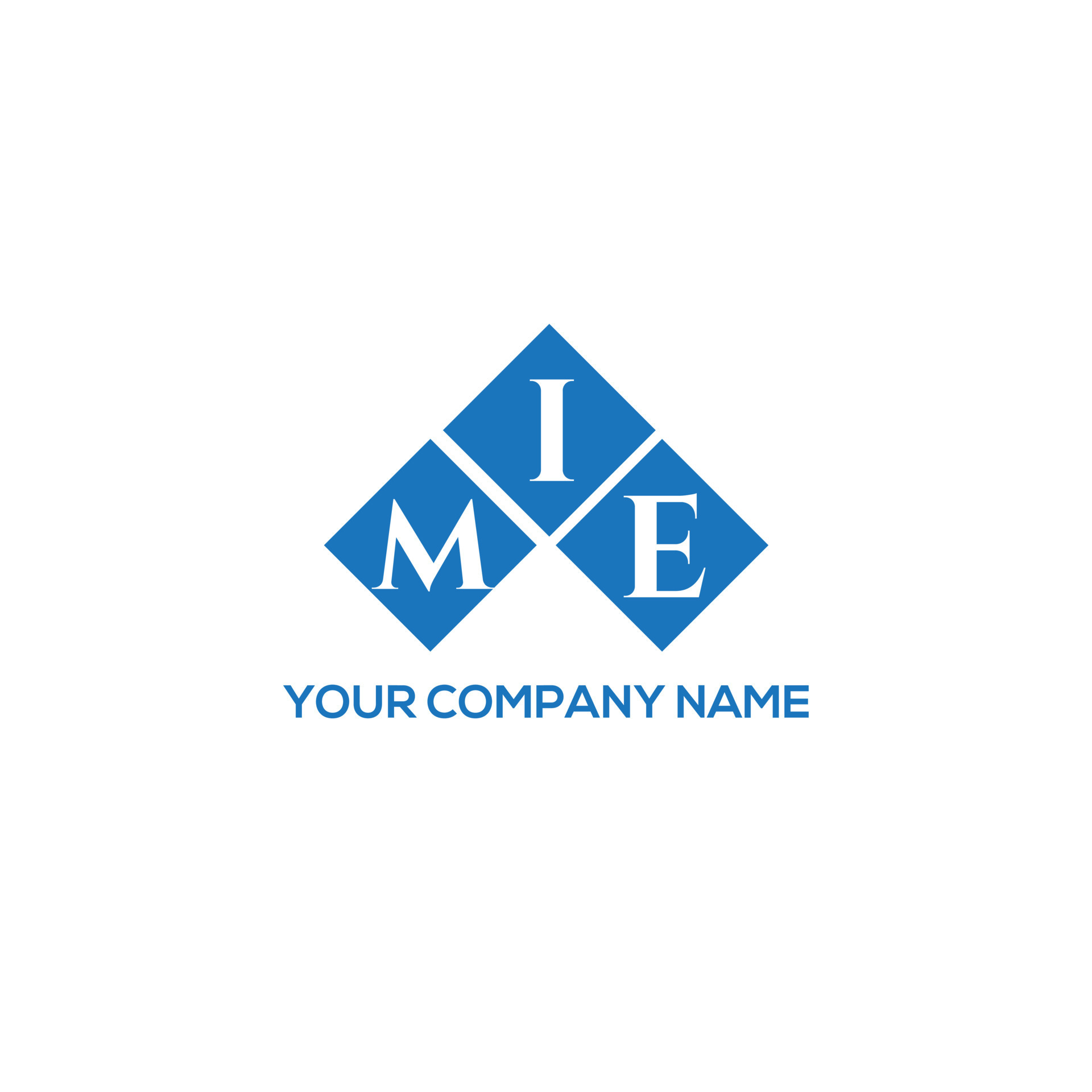 MIE letter logo design on WHITE background. MIE creative initials ...