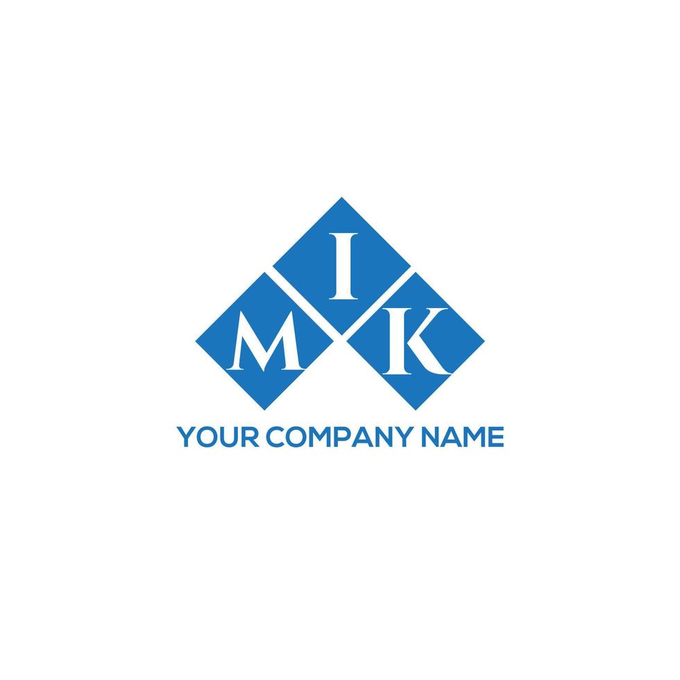 MIK letter logo design on WHITE background. MIK creative initials letter logo concept. MIK letter design. vector