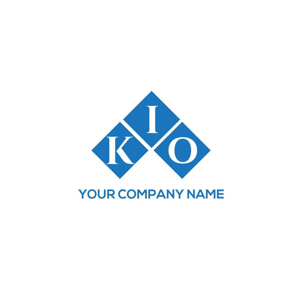 KIO letter logo design on WHITE background. KIO creative initials letter logo concept. KIO letter design. vector