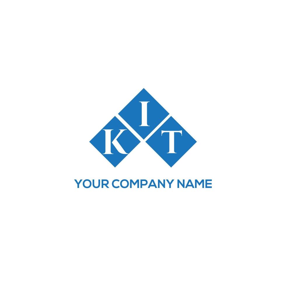 diseño de logotipo de carta de kit sobre fondo blanco. concepto creativo del logotipo de la letra de las iniciales del kit. diseño de carta de kit. vector