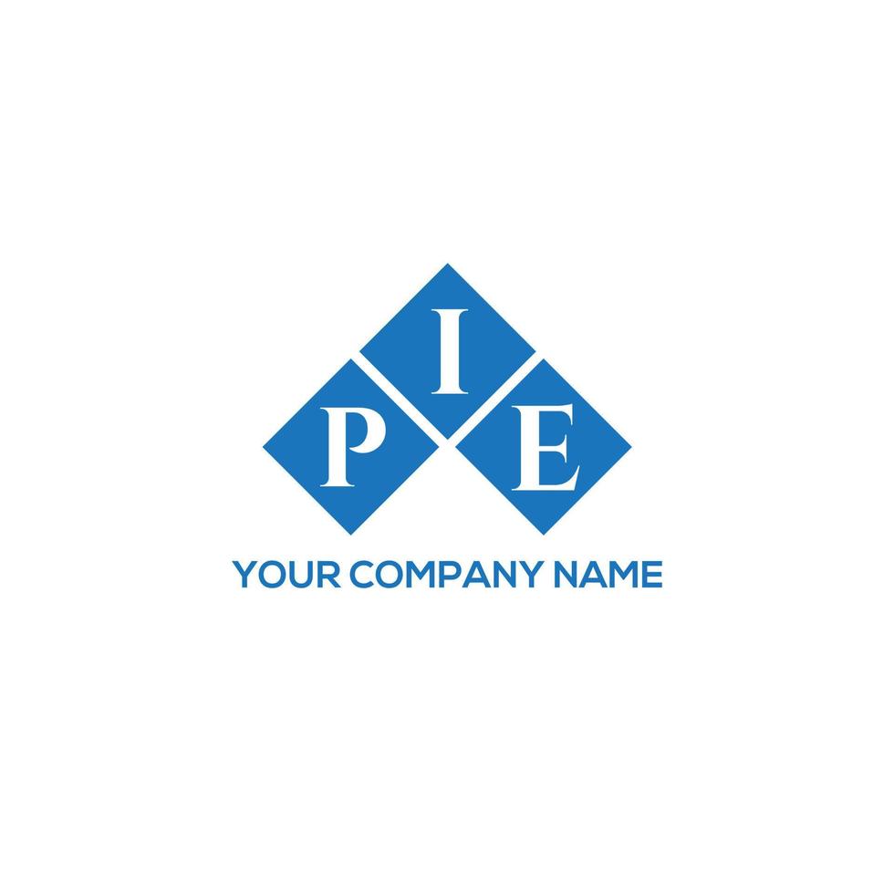 PIE letter logo design on WHITE background. PIE creative initials letter logo concept. PIE letter design. vector