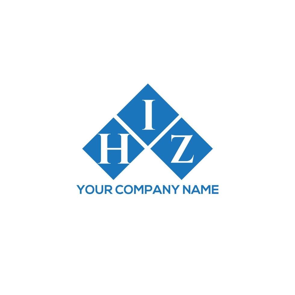 HIZ letter logo design on WHITE background. HIZ creative initials letter logo concept. HIZ letter design. vector
