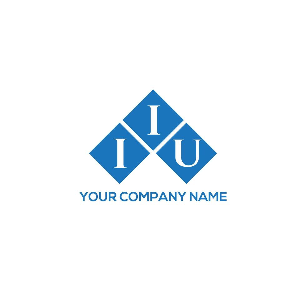 IIU letter logo design on WHITE background. IIU creative initials letter logo concept. IIU letter design. vector