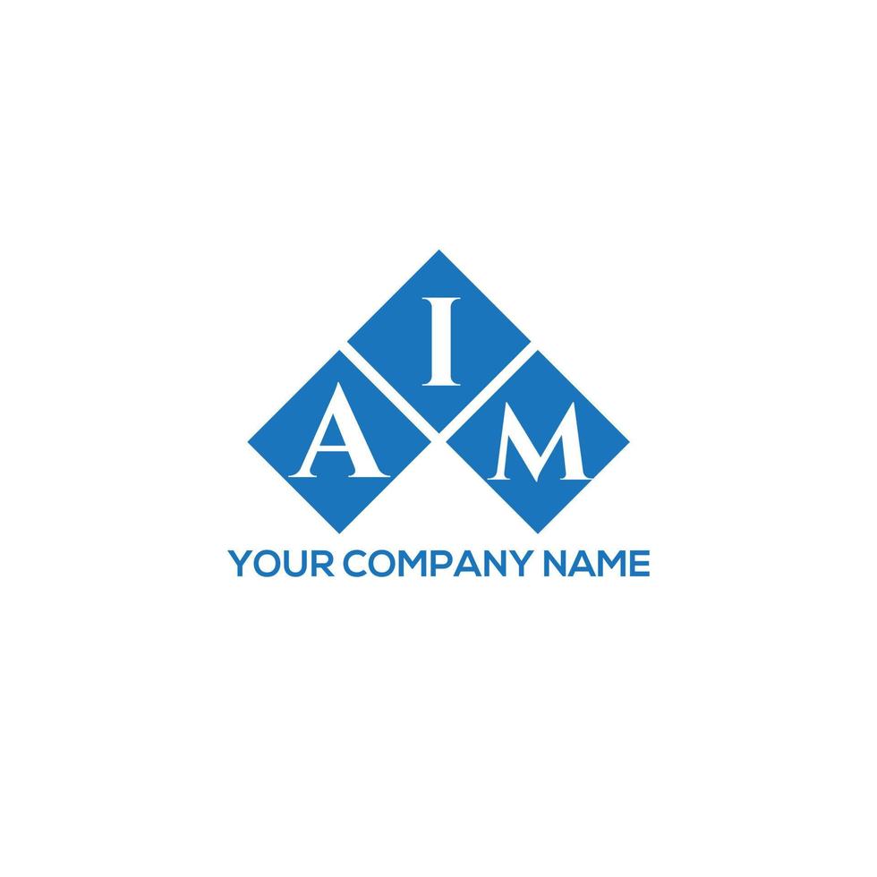 AIM letter logo design on WHITE background. AIM creative initials letter logo concept. AIM letter design. vector