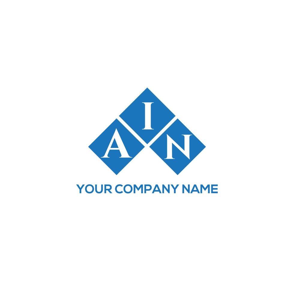 AIN letter logo design on WHITE background. AIN creative initials letter logo concept. AIN letter design. vector