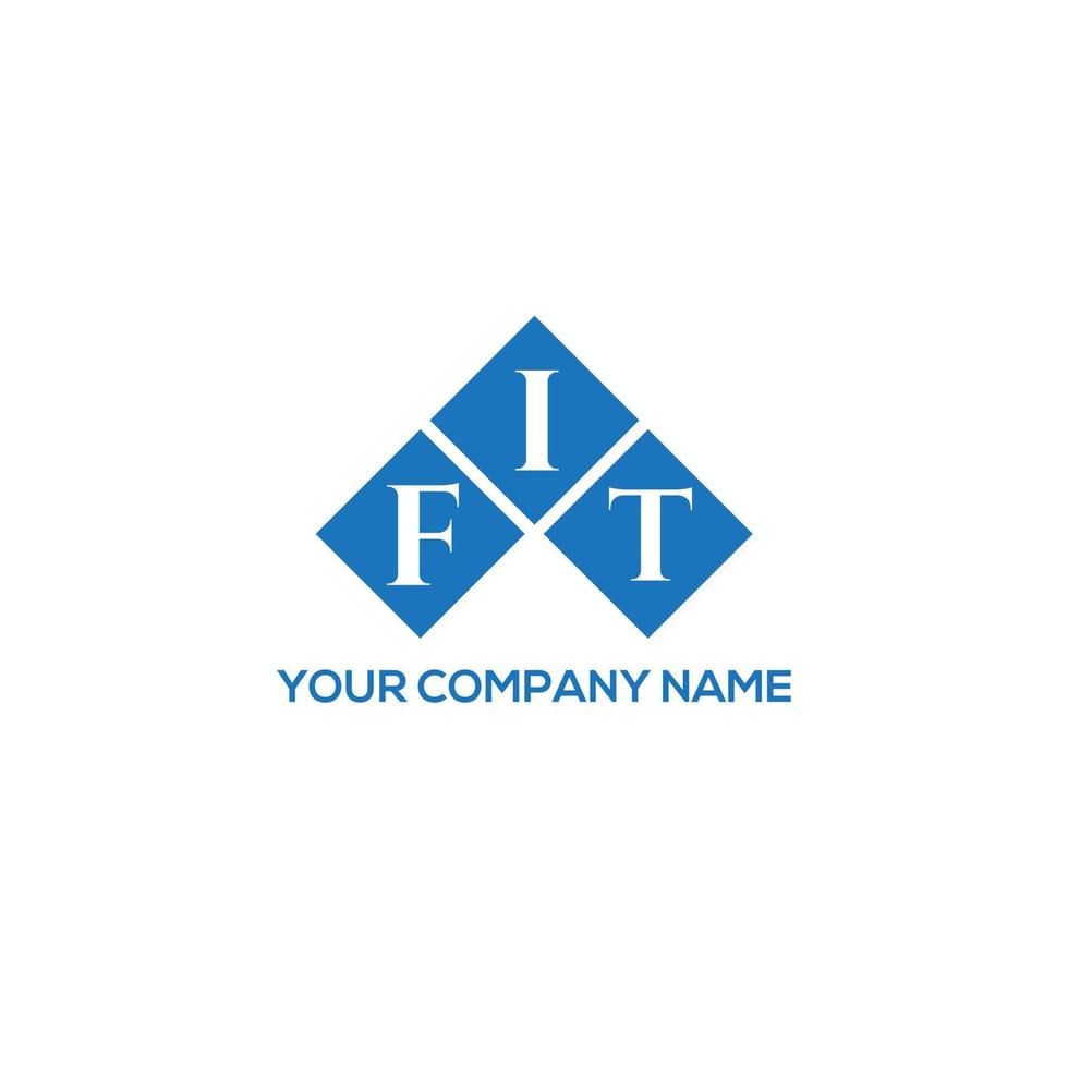 FIT letter logo design on WHITE background. FIT creative initials letter logo concept. FIT letter design. vector