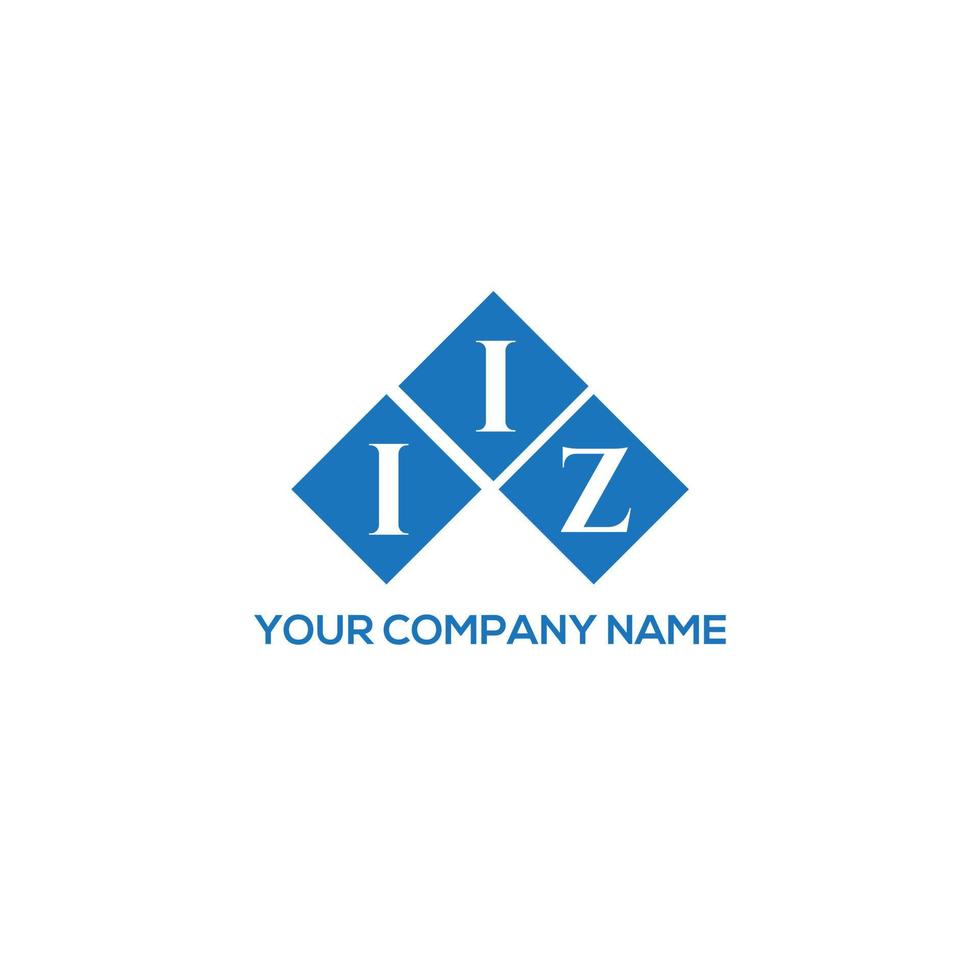 IIZ letter logo design on WHITE background. IIZ creative initials letter logo concept. IIZ letter design. vector