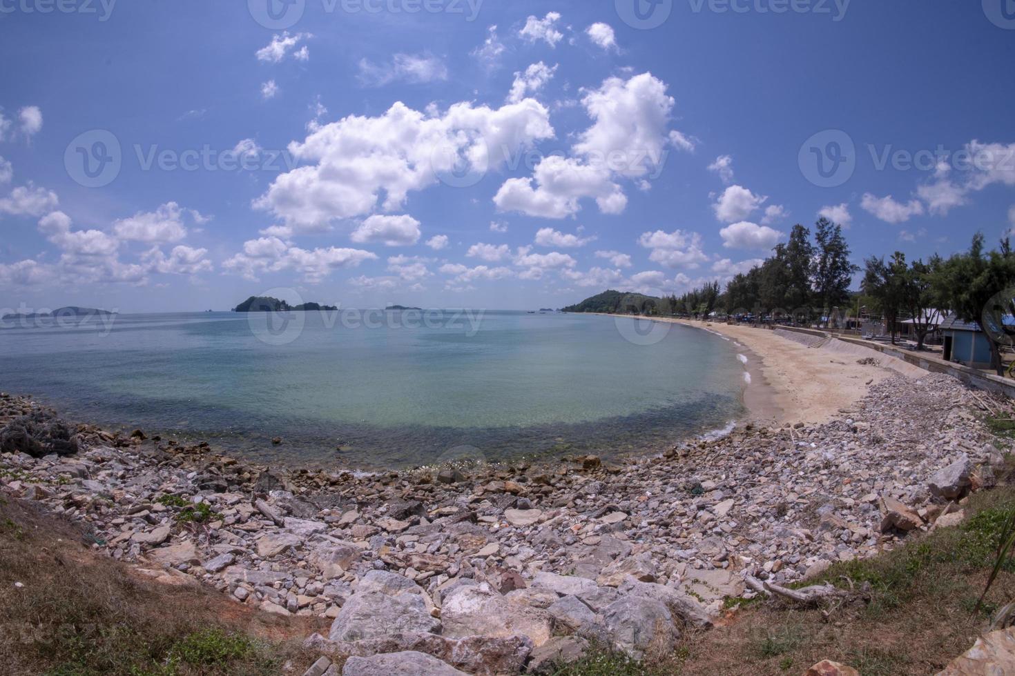 Rocks, beaches and emerald sea at Sairee Beach, Chumphon Province photo