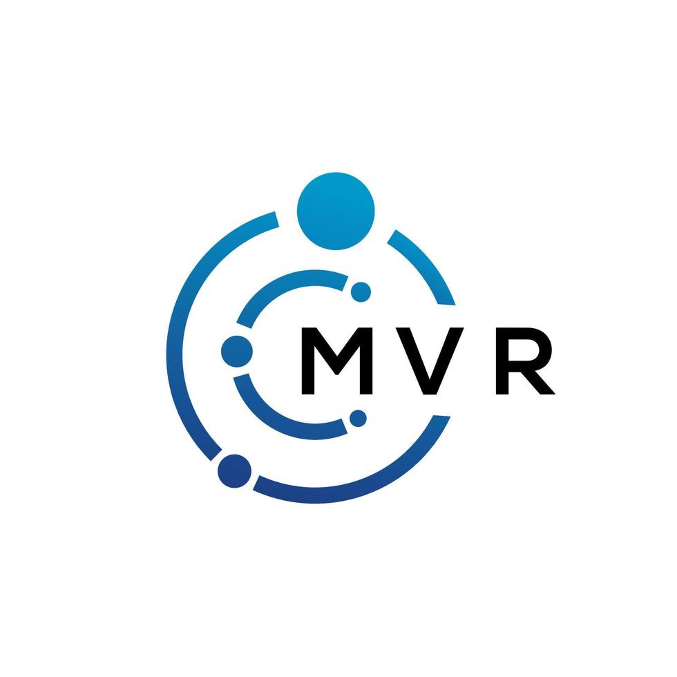 MVR letter technology logo design on white background. MVR creative initials letter IT logo concept. MVR letter design. vector