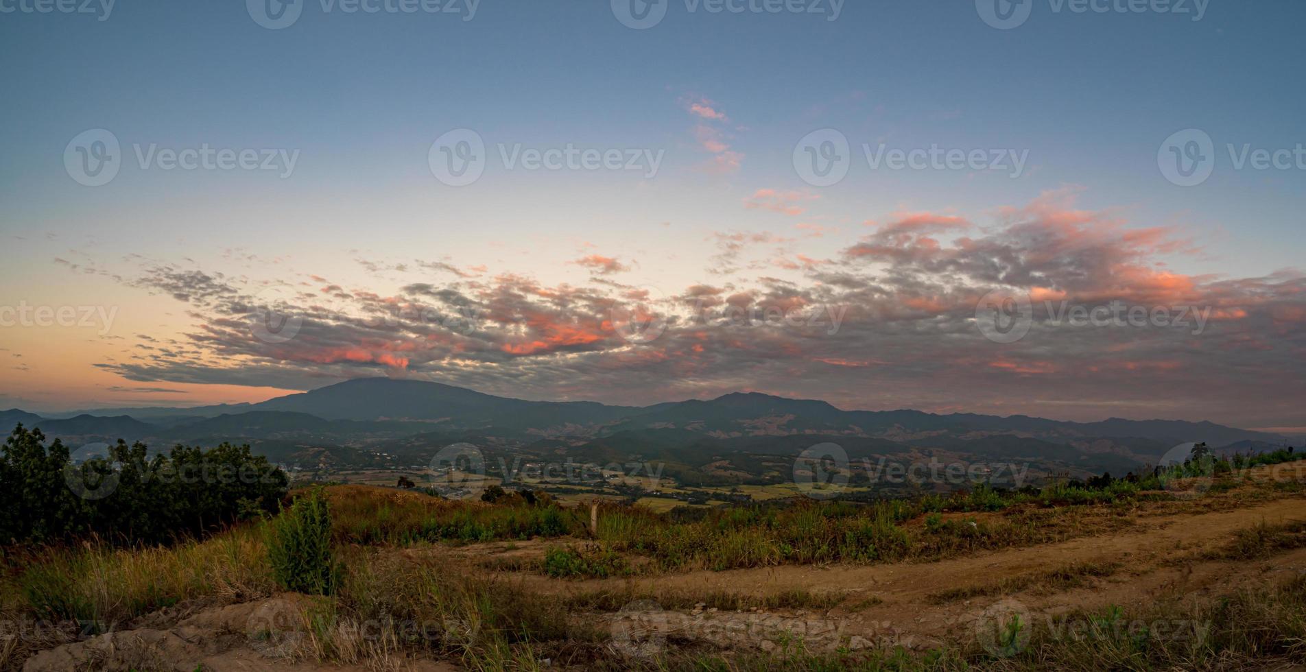 evening sky Mon Muen Mak, Chiang Mai, Thailand photo