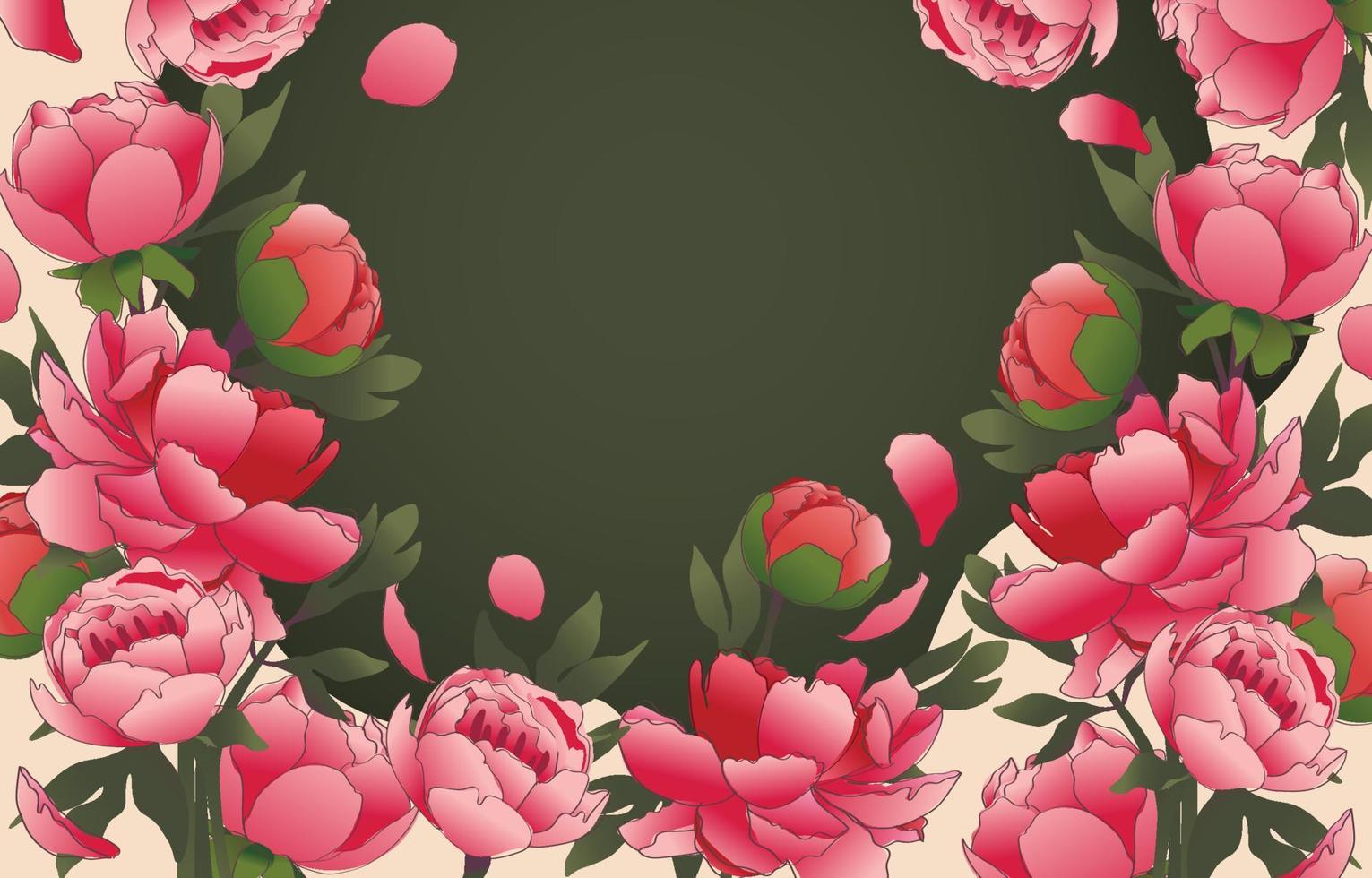 fondo de flores hermosas vector