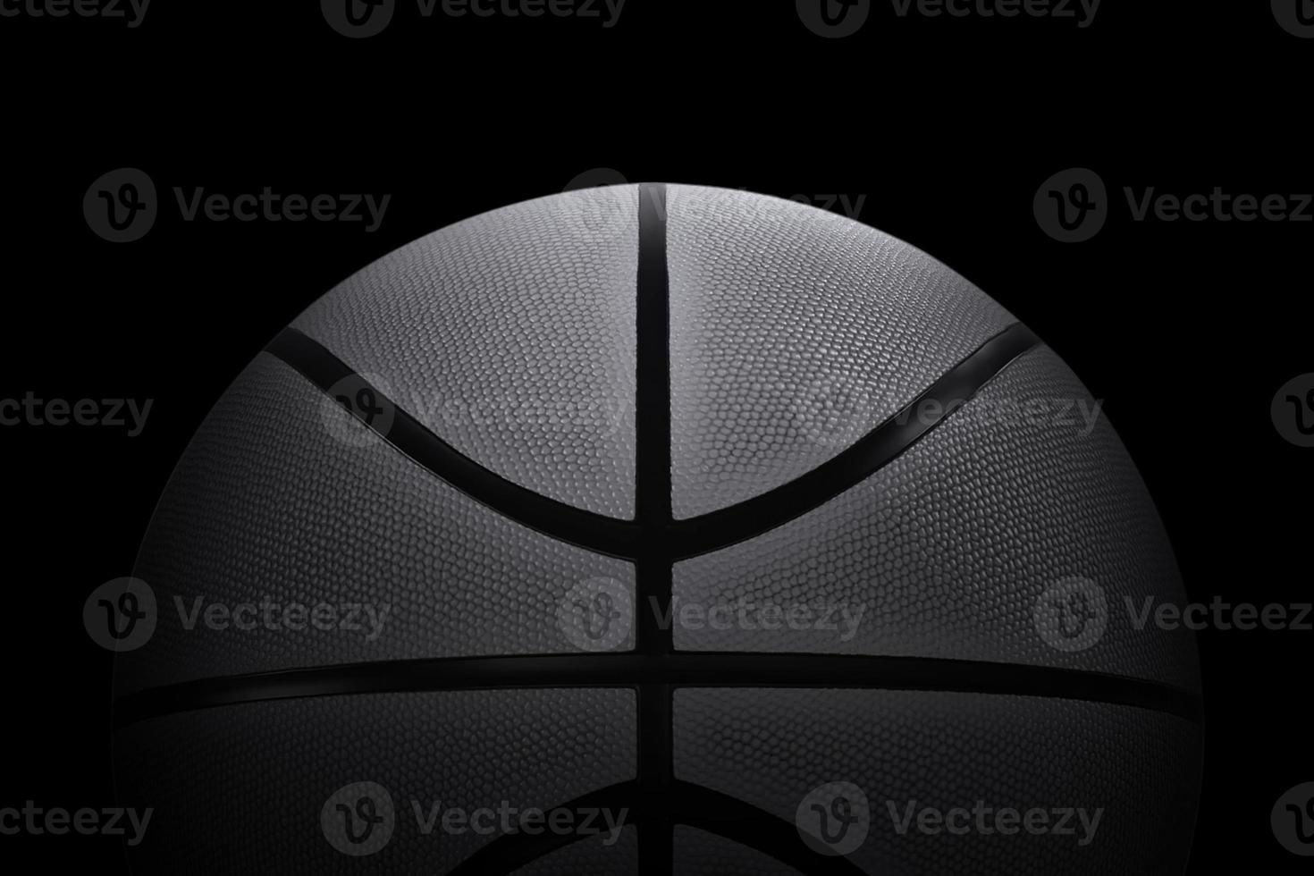 Closeup detail of basketball ball texture background. 3d render photo