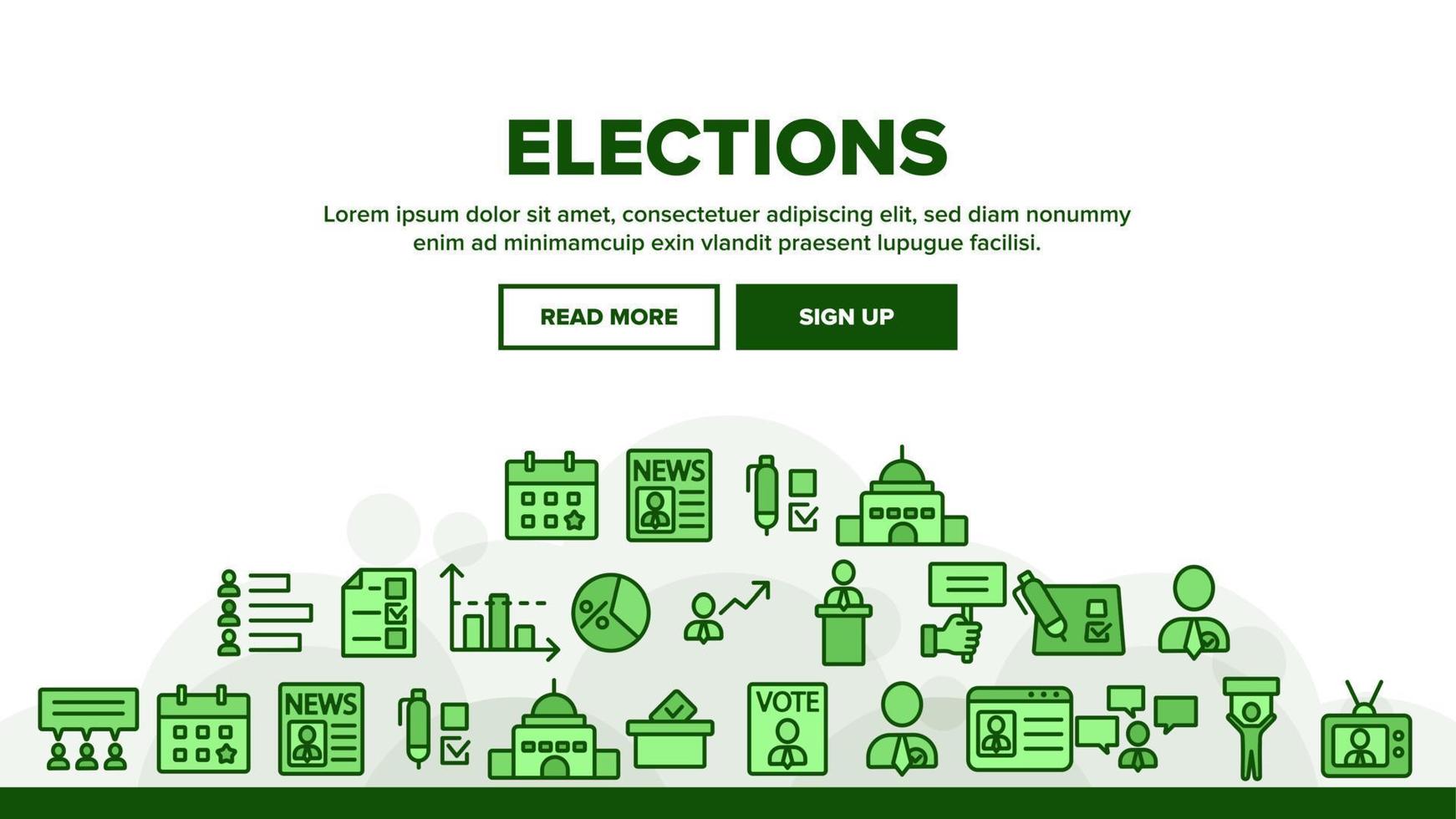 Elections Landing Header Vector