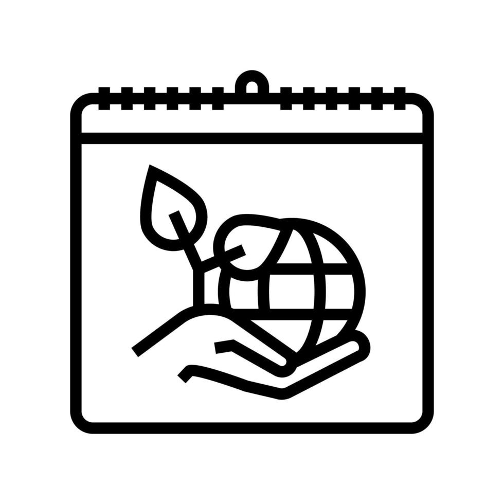 world environment day line icon vector illustration