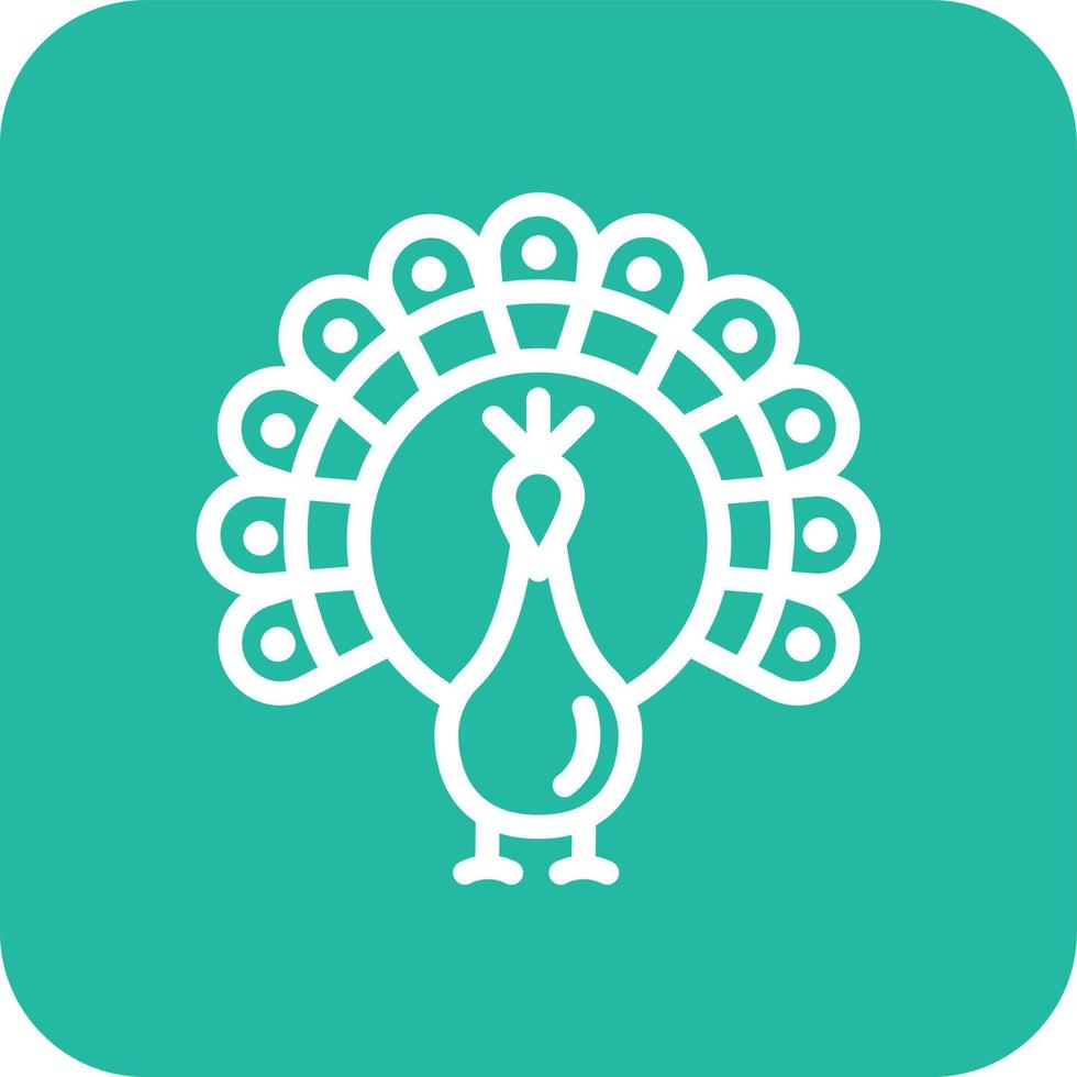 Peacock Vector Icon Design Illustration