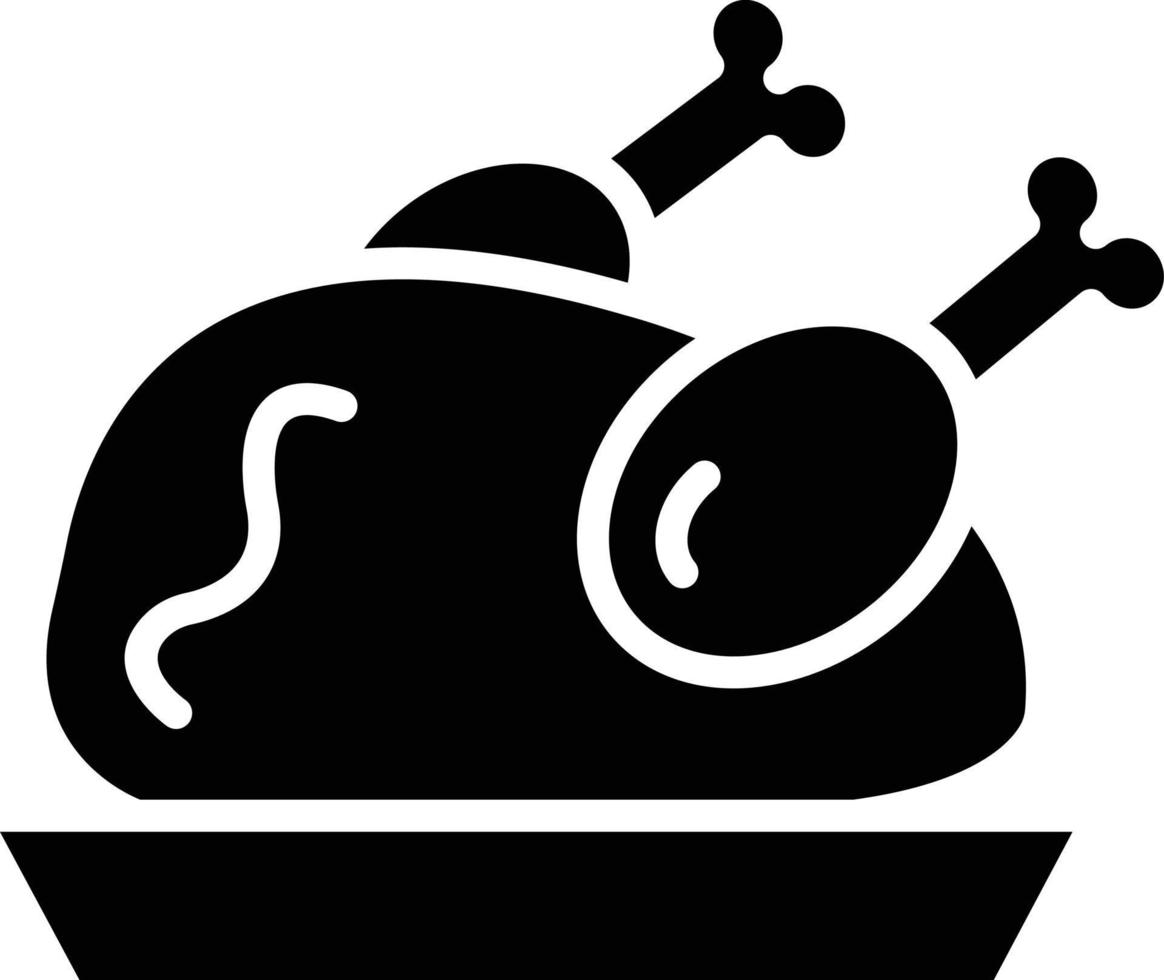 ilustración de diseño de icono de vector de pollo cocido