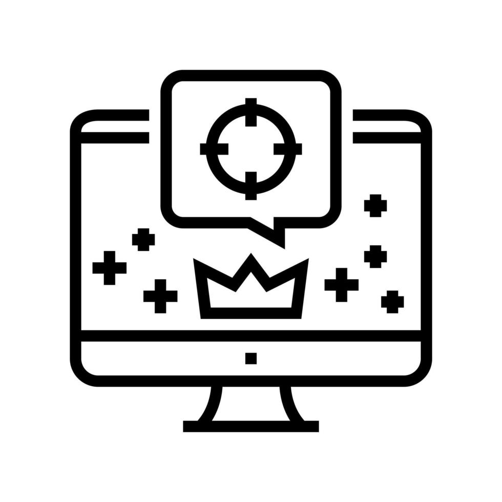 promotion to top line icon vector illustration
