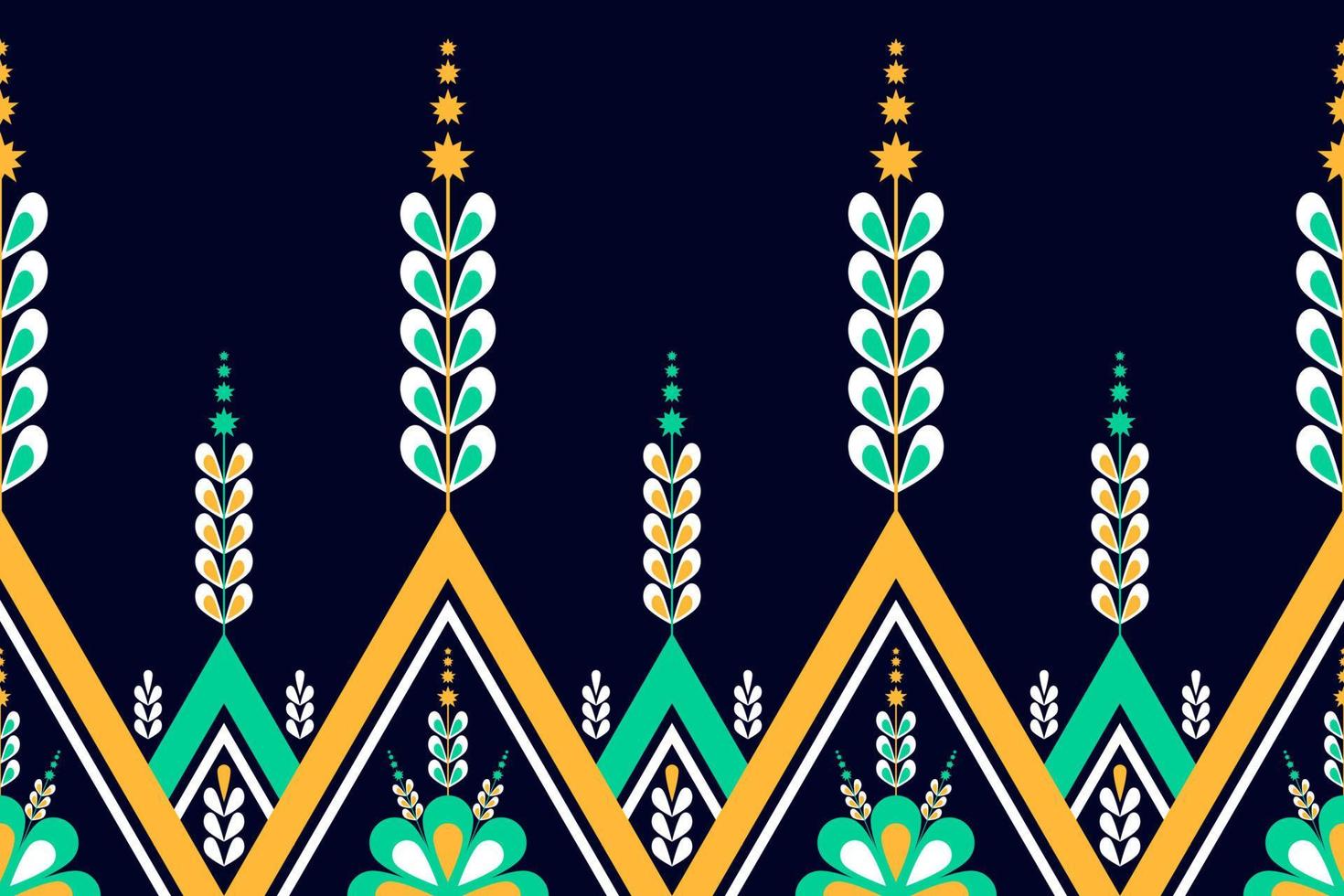 Geometric ethnic oriental pattern traditional. Colorful flower decoration. Design for background, wallpaper, vector illustration, textile, fabric, clothing, batik, carpet, embroidery.