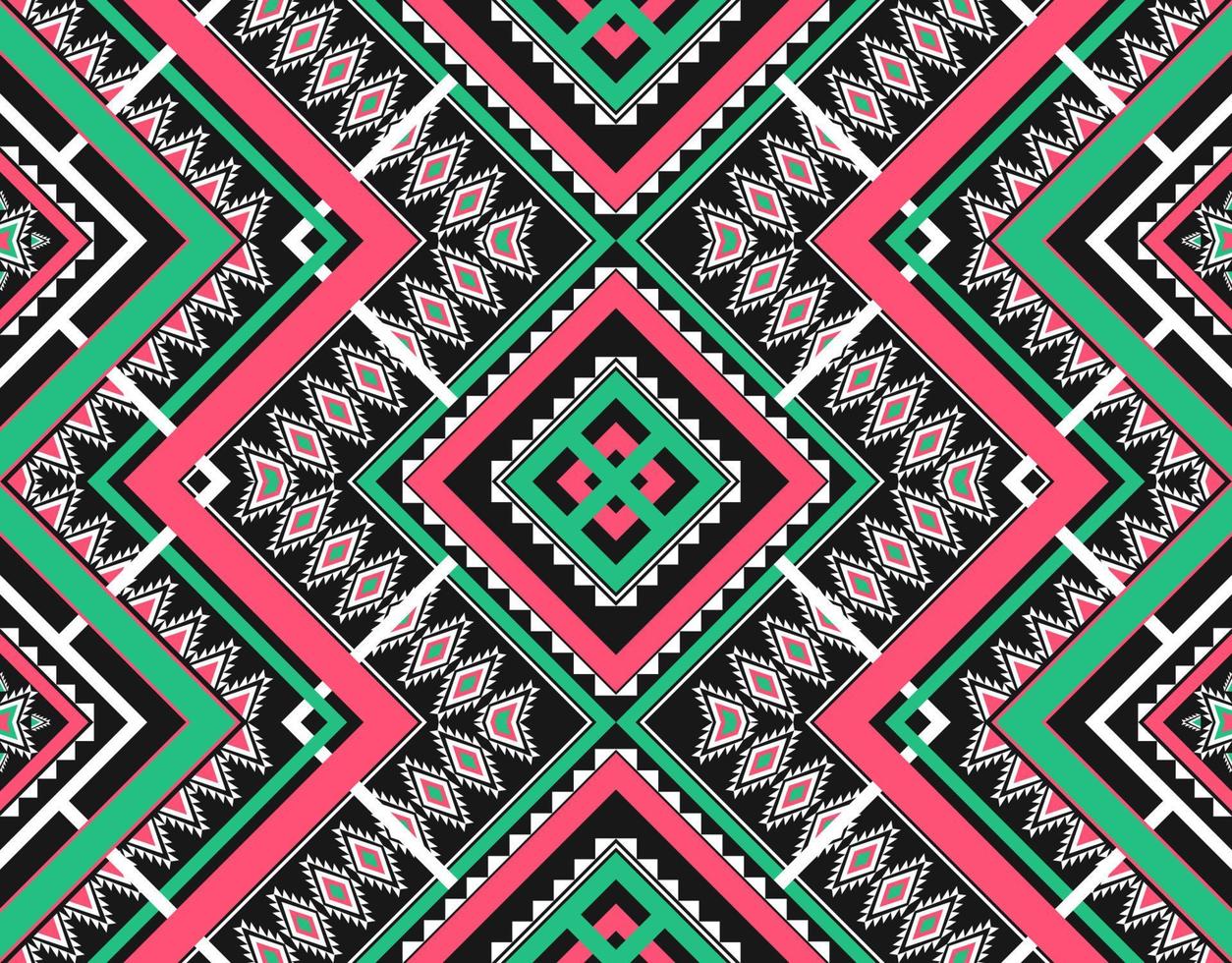 Abstract ethnic pattern art. Seamless pattern in tribal, folk embroidery, and Mexican style. Geometric striped. Design for background, wallpaper, vector illustration, fabric, clothing, carpet.