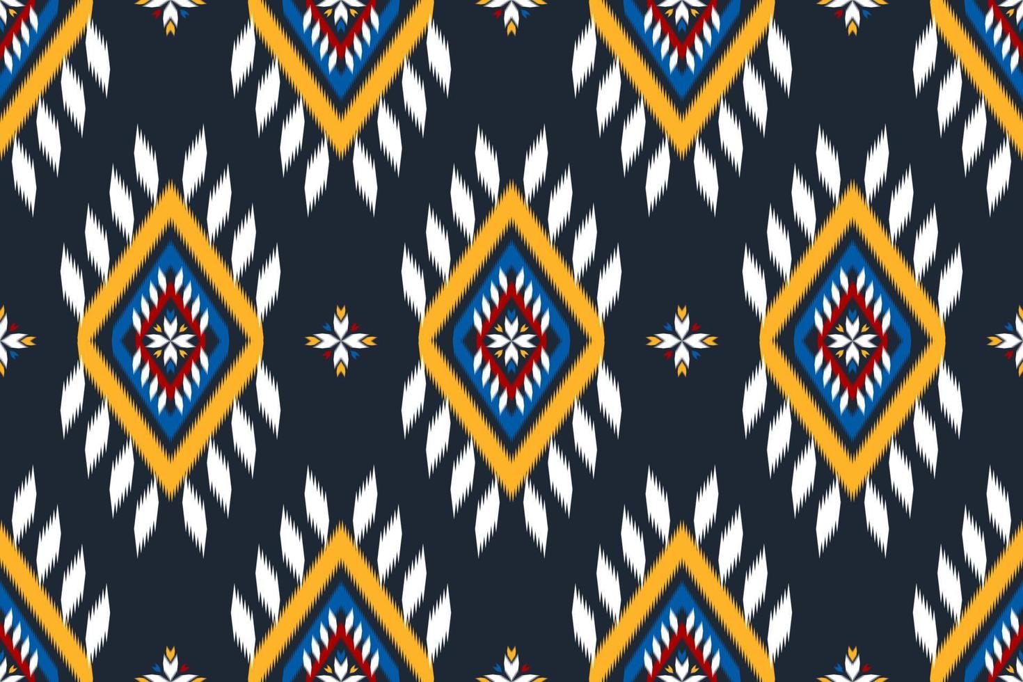Ikat ethnic seamless pattern traditional. Design for background, wallpaper, illustration, textile, fabric, clothing, batik, carpet, embroidery. vector