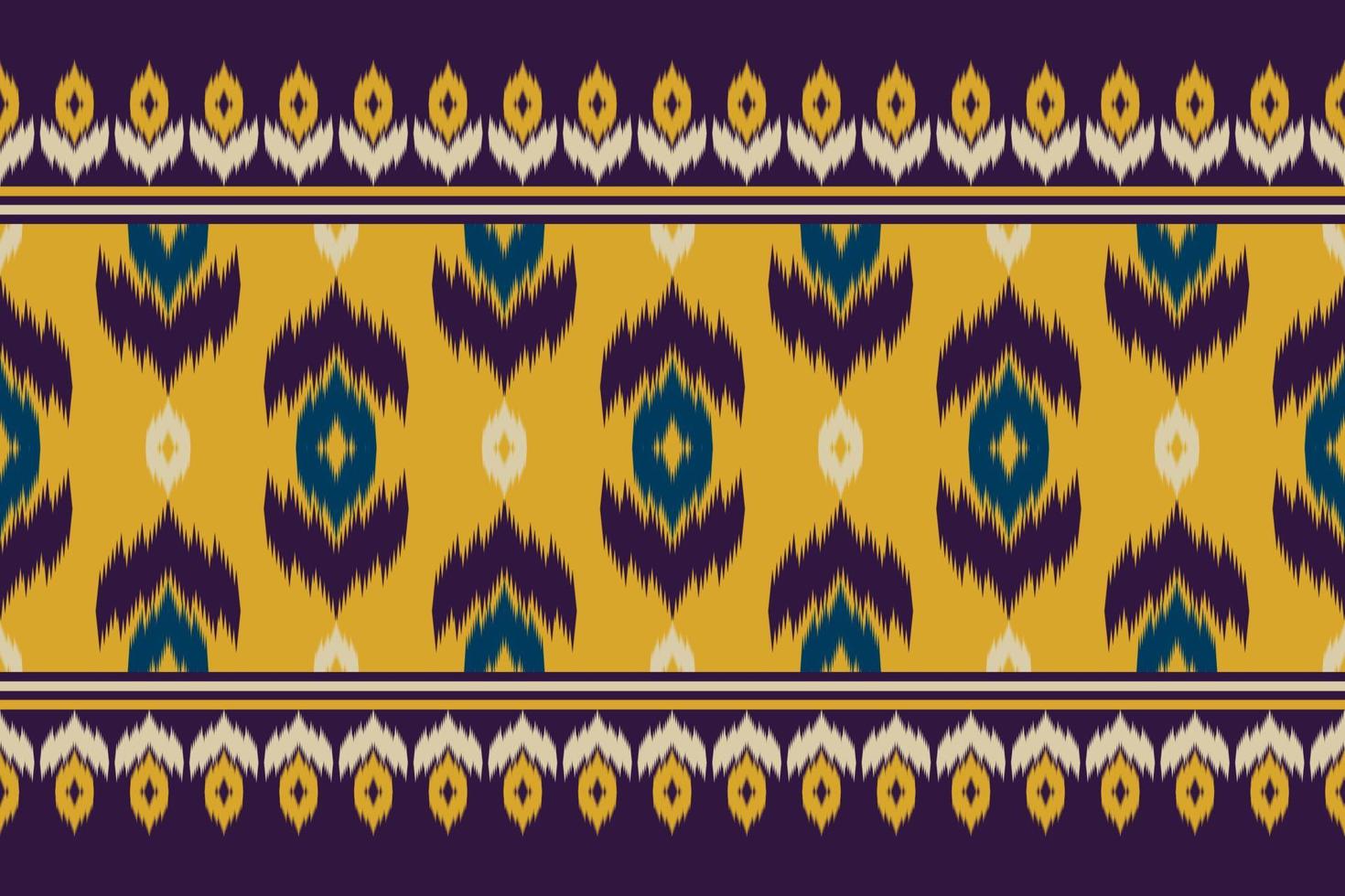 Beautiful ethnic pattern art. Ikat seamless pattern in tribal, folk embroidery, and Mexican style. Geometric striped. Design for background, wallpaper, vector illustration, fabric, clothing, carpet.
