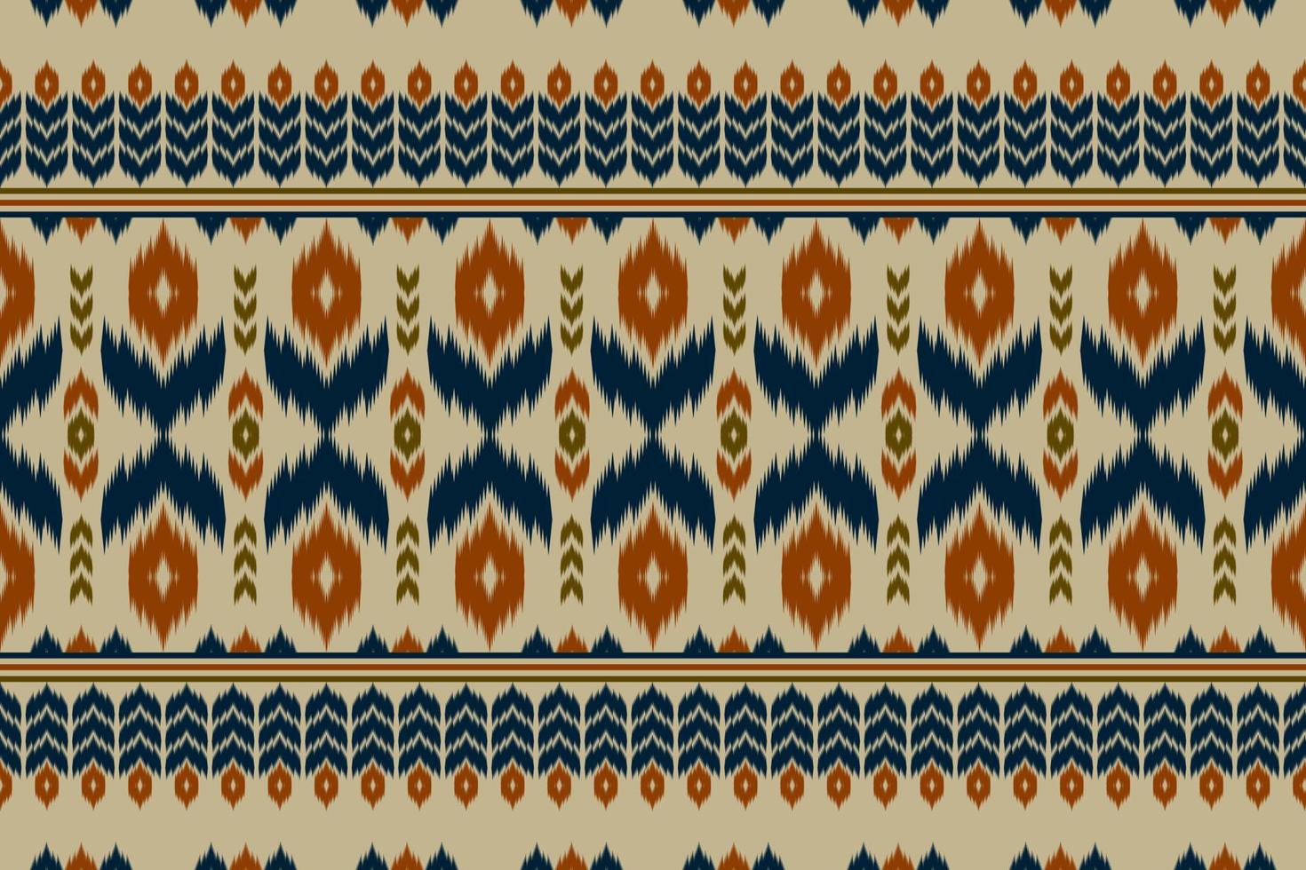 Abstract ethnic pattern art. Ikat seamless pattern in tribal, folk embroidery, and Mexican style. Design for background, wallpaper, vector illustration, fabric, clothing, carpet.